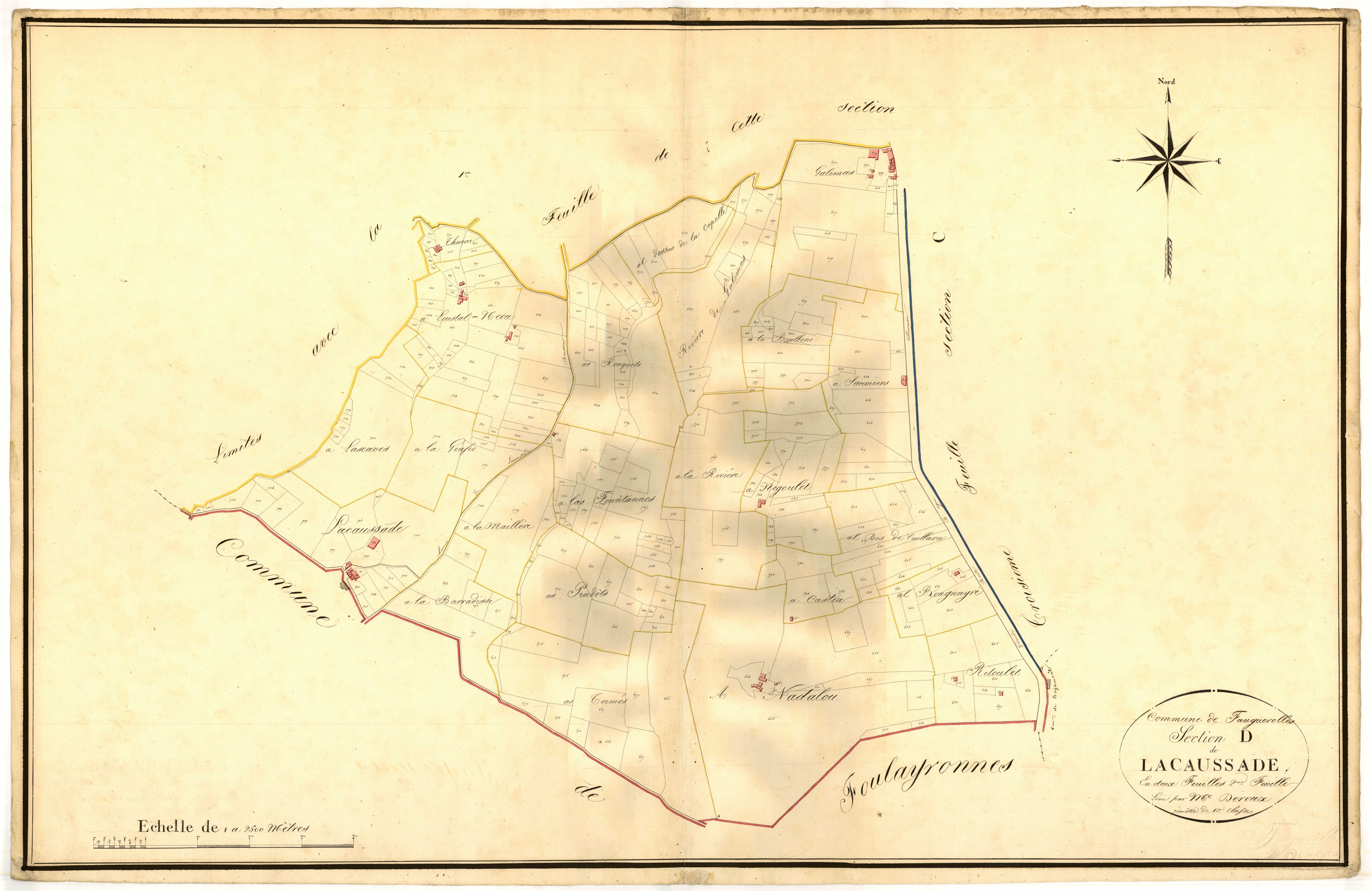 Plan napoléonien, atlas-D2 Lacaussade, Croix-Blanche (La)