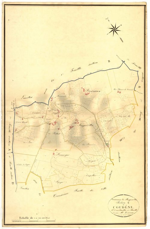 Plan napoléonien, atlas-C1 Condène, Croix-Blanche (La)