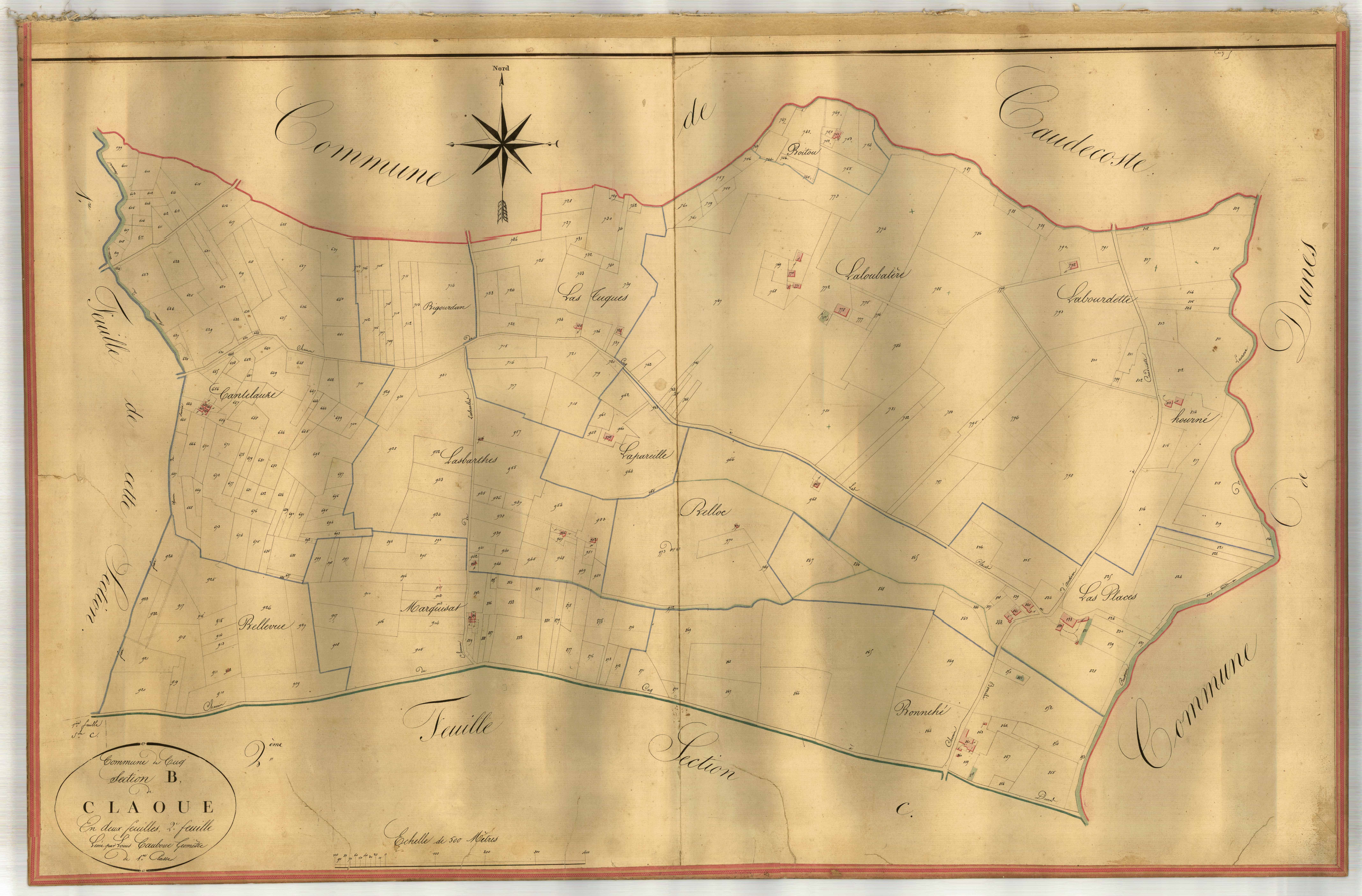 Plan napoléonien-B2 Claoue, Cuq