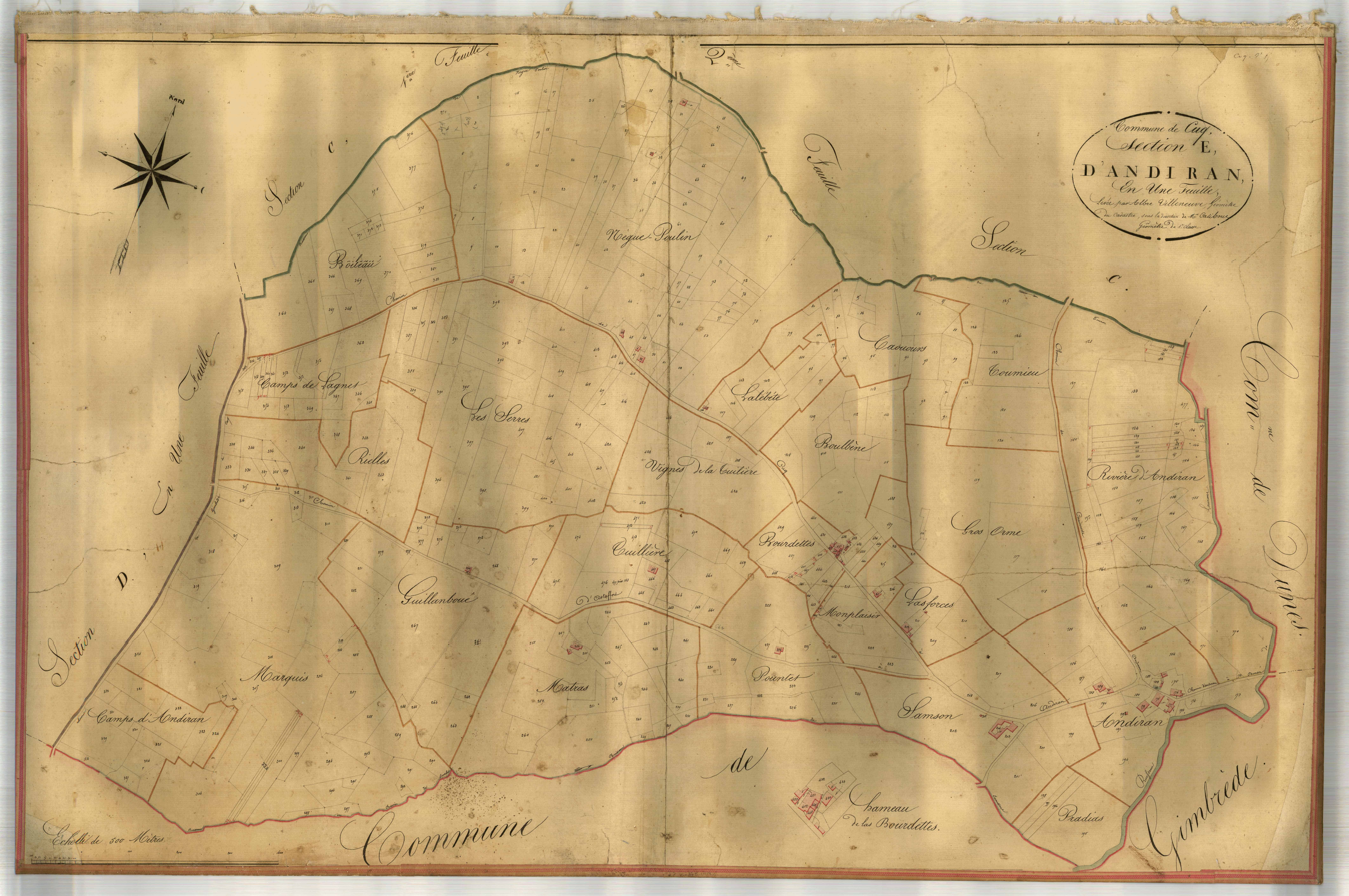 Plan napoléonien-E Andiran, Cuq