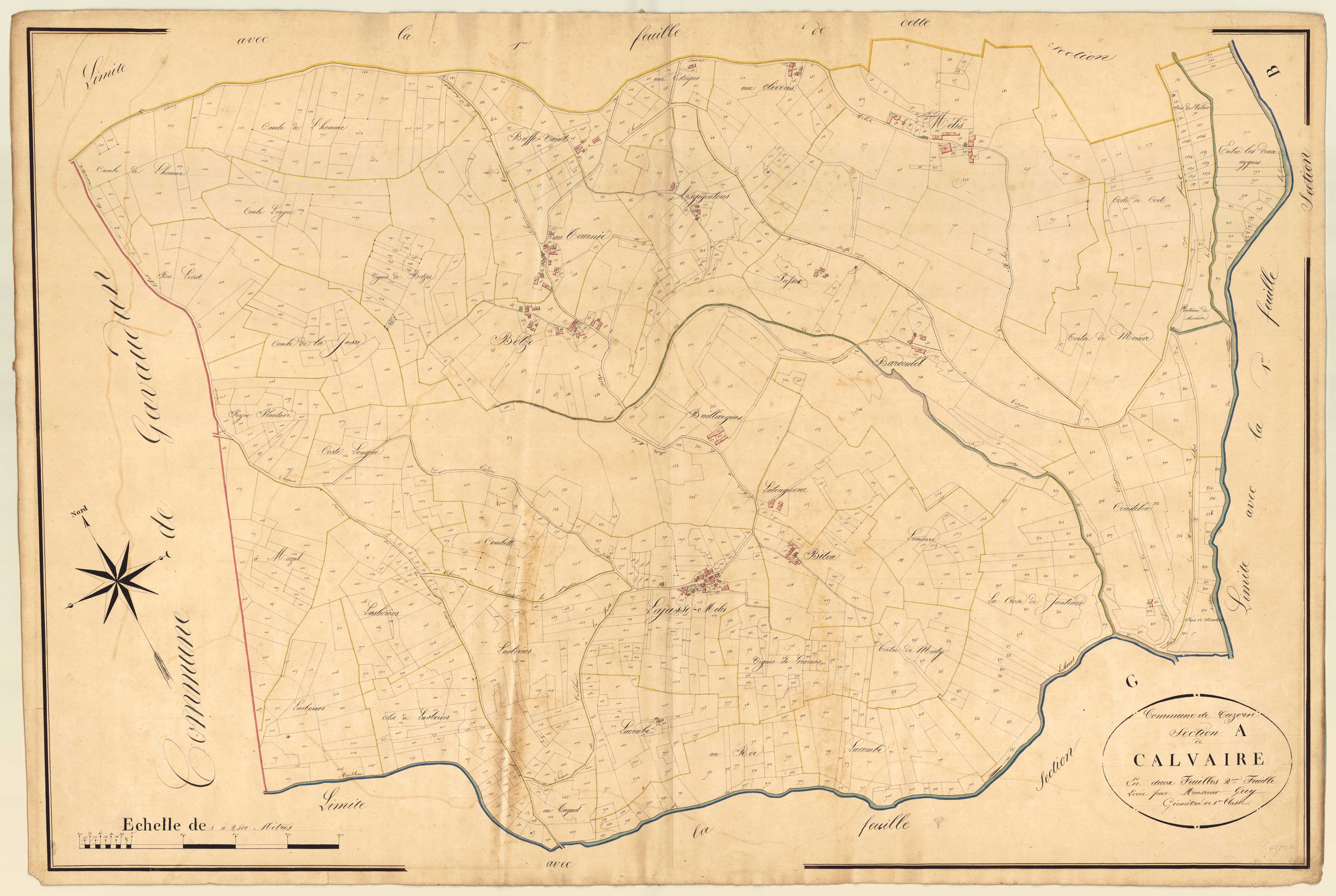 Plan napoléonien, atlas-A2 Calvaire, Cuzorn