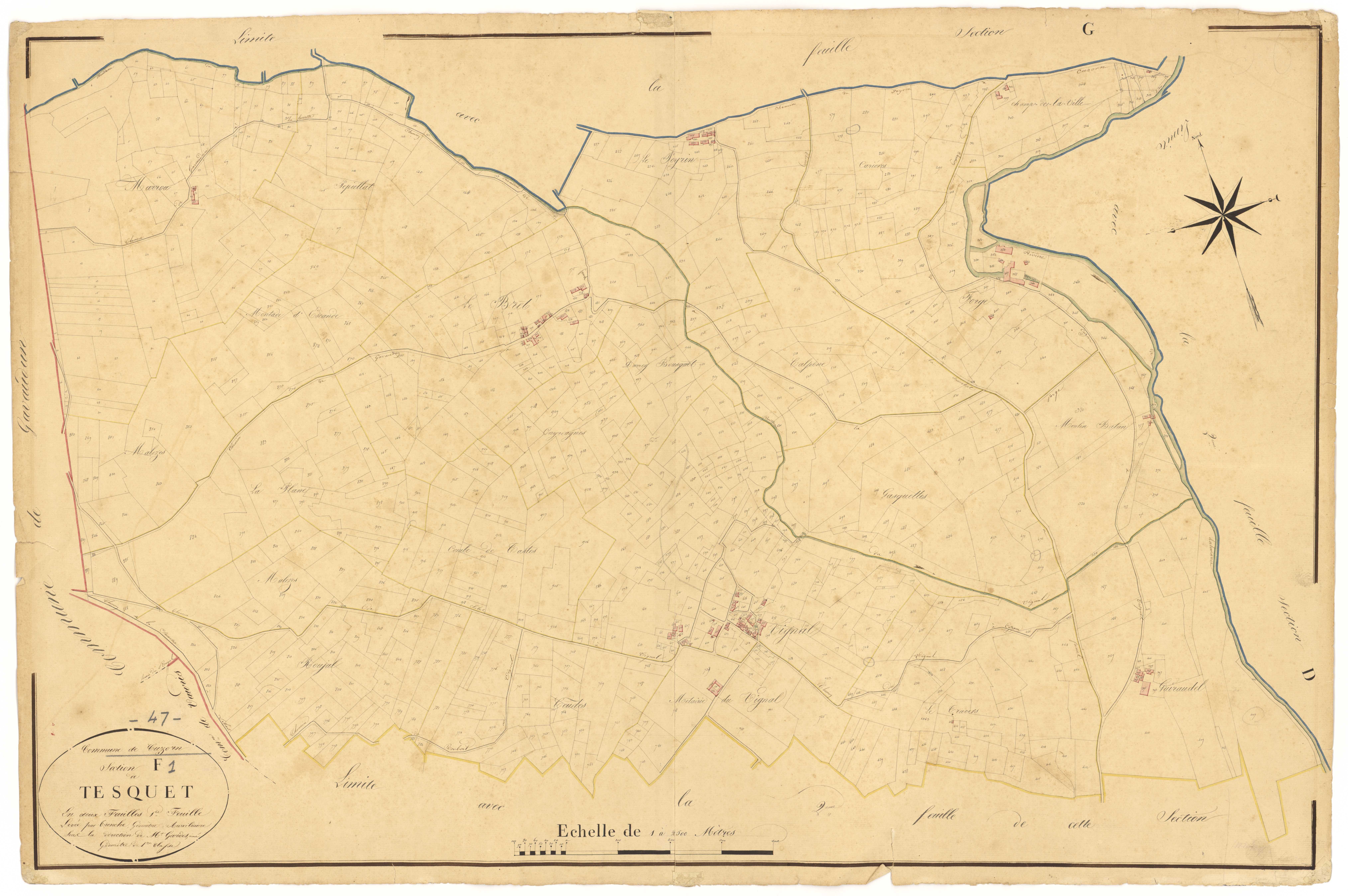 Plan napoléonien, atlas-F1 Tesquet, Cuzorn