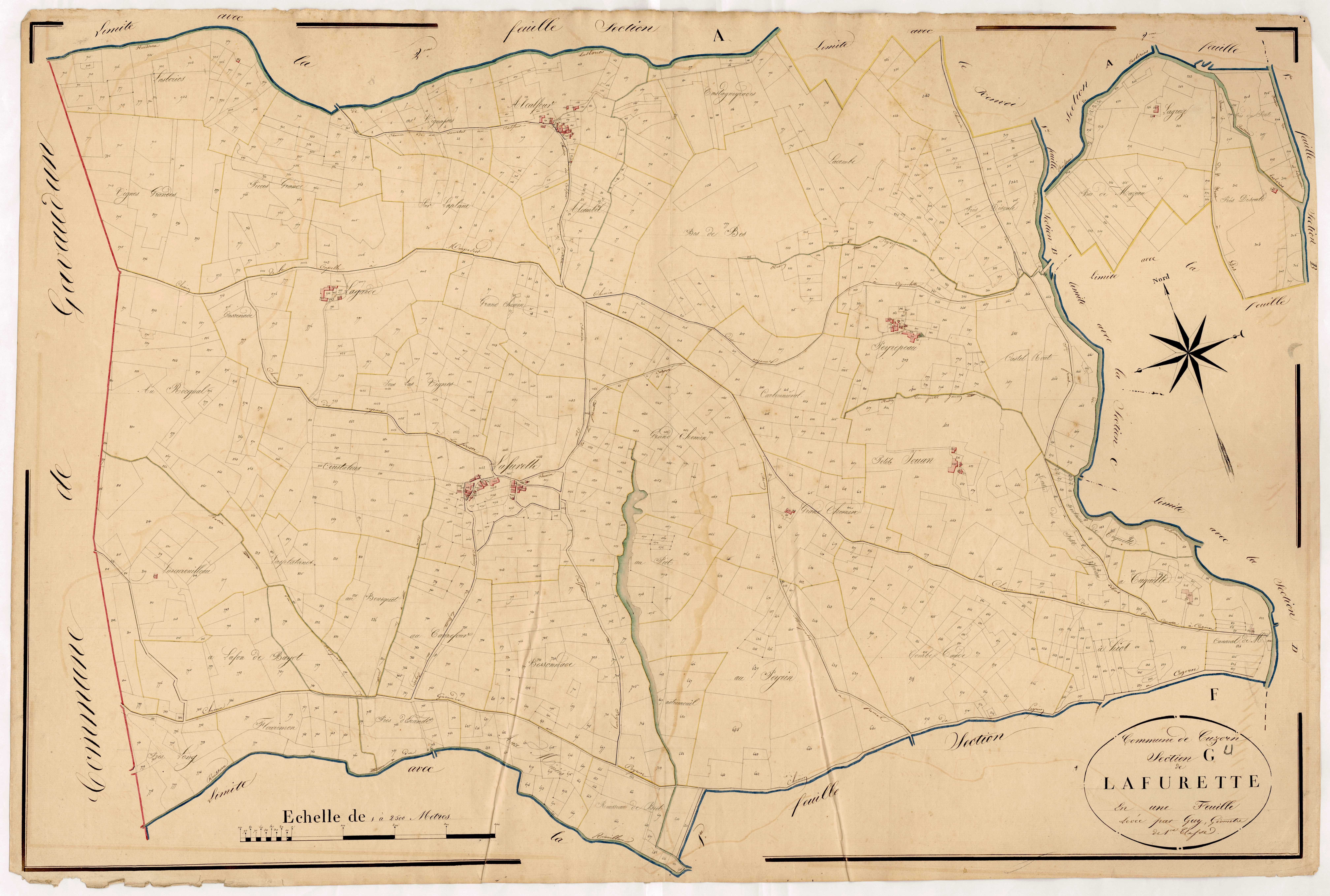 Plan napoléonien, atlas-GU de la Furette, Cuzorn
