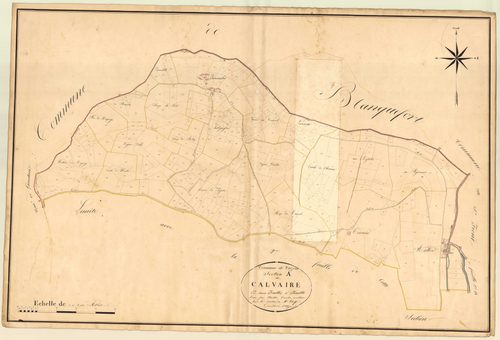 Plan napoléonien, atlas-A1 Calvaire, Cuzorn