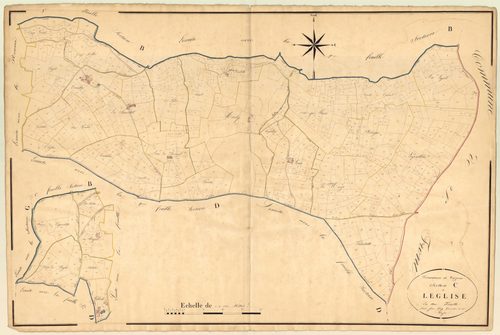 Plan napoléonien, atlas-C L’ Eglise, Cuzorn