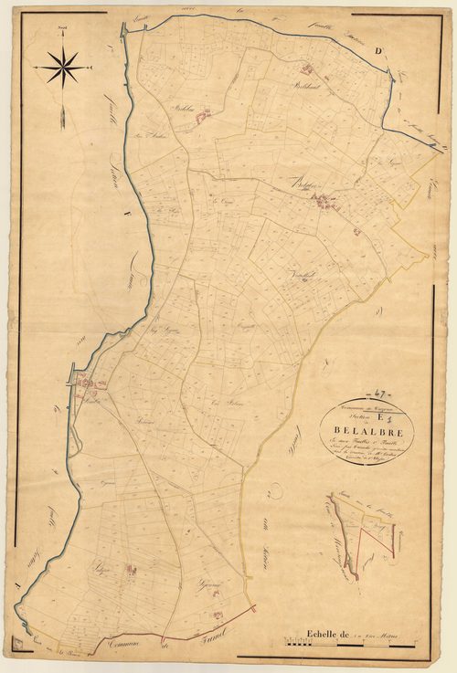 Plan napoléonien, atlas-E1 Belalbre, Cuzorn