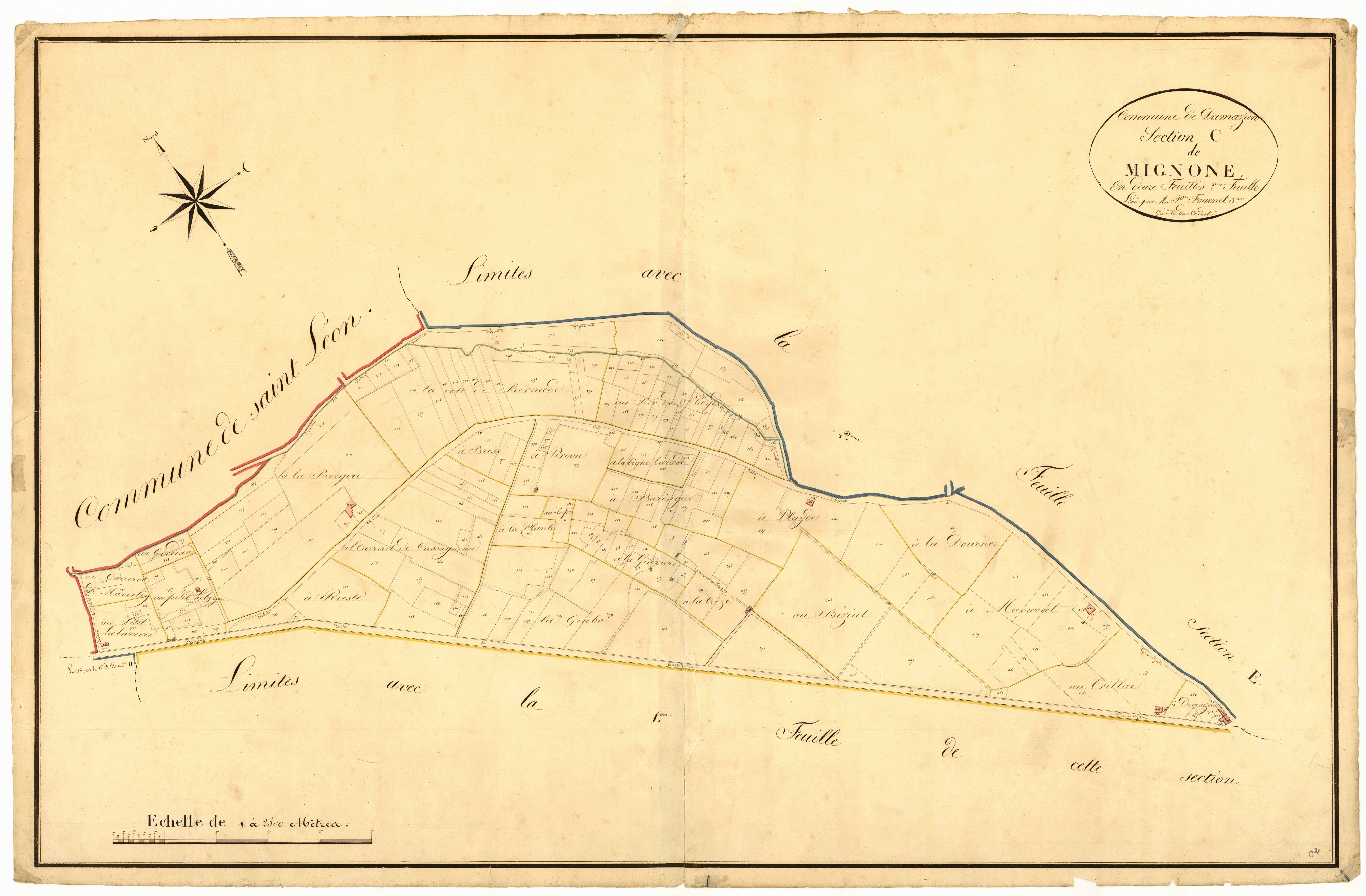 Plan napoléonien, atlas-C2 Mignone, Damazan