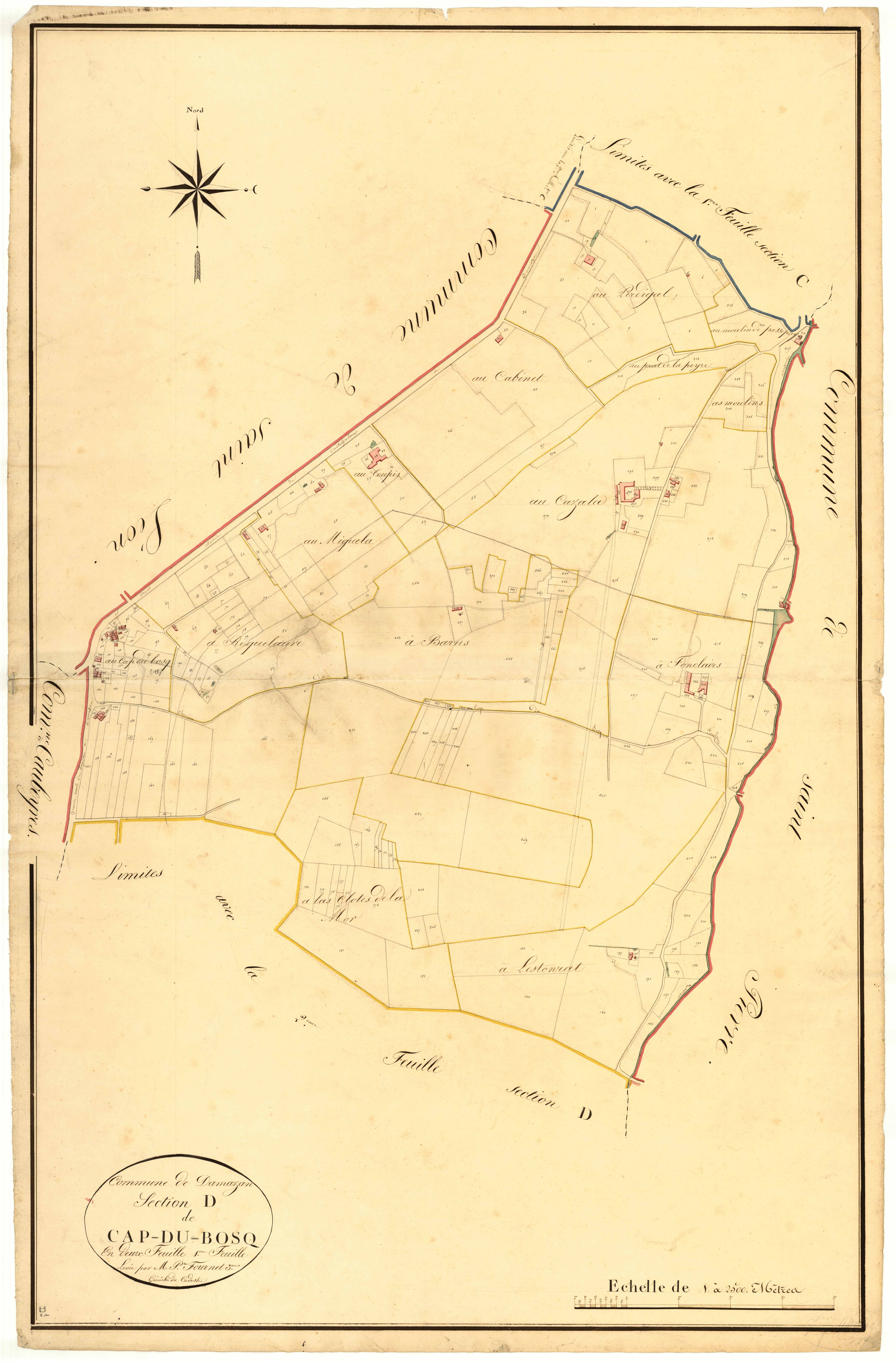 Plan napoléonien, atlas-D1 Cap du Bosq, Damazan