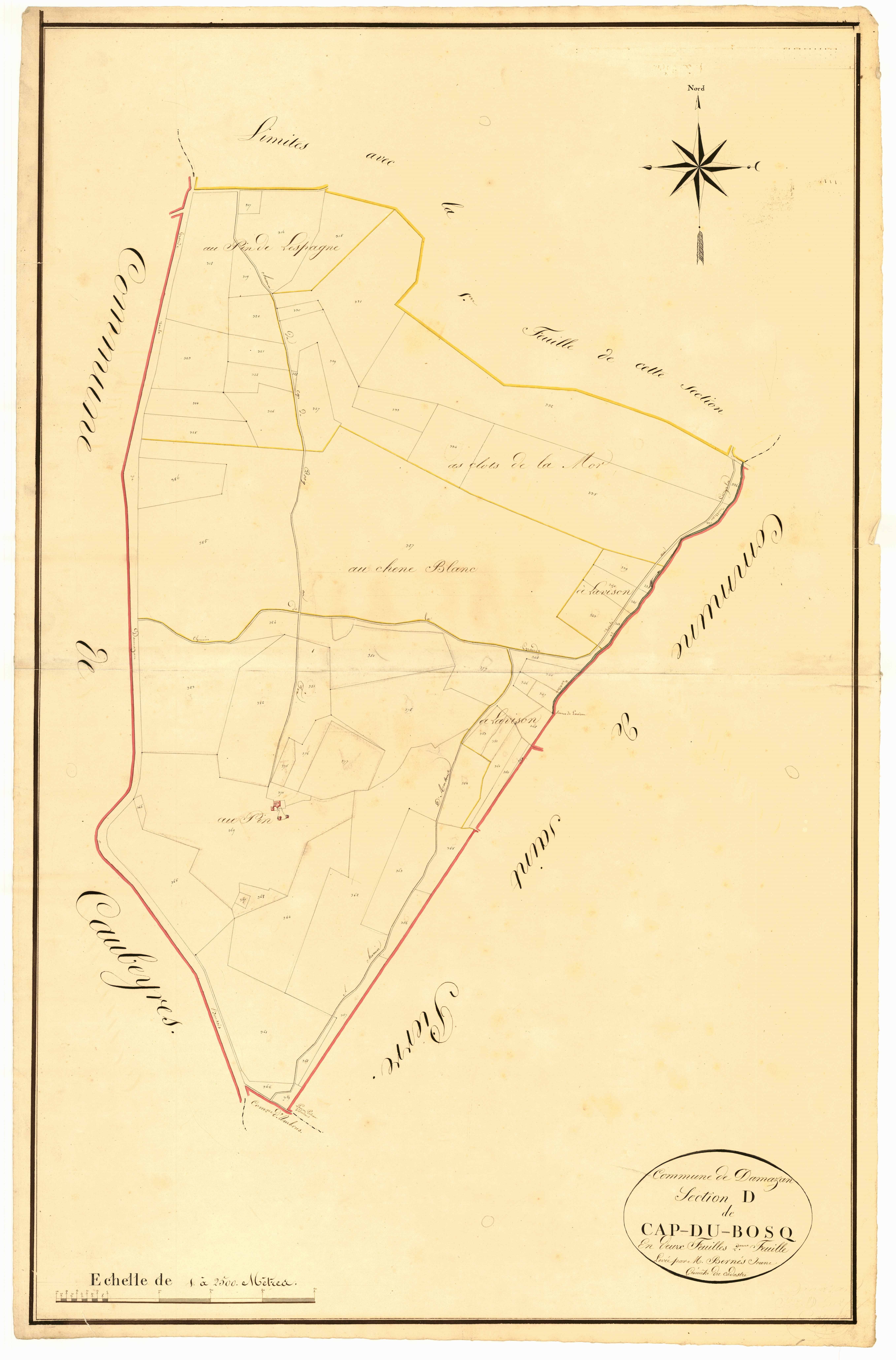 Plan napoléonien, atlas-D2 Cap du Bosq, Damazan