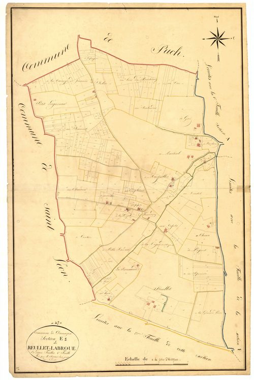Plan napoléonien, atlas-E1 Reullet et Labroue, Damazan