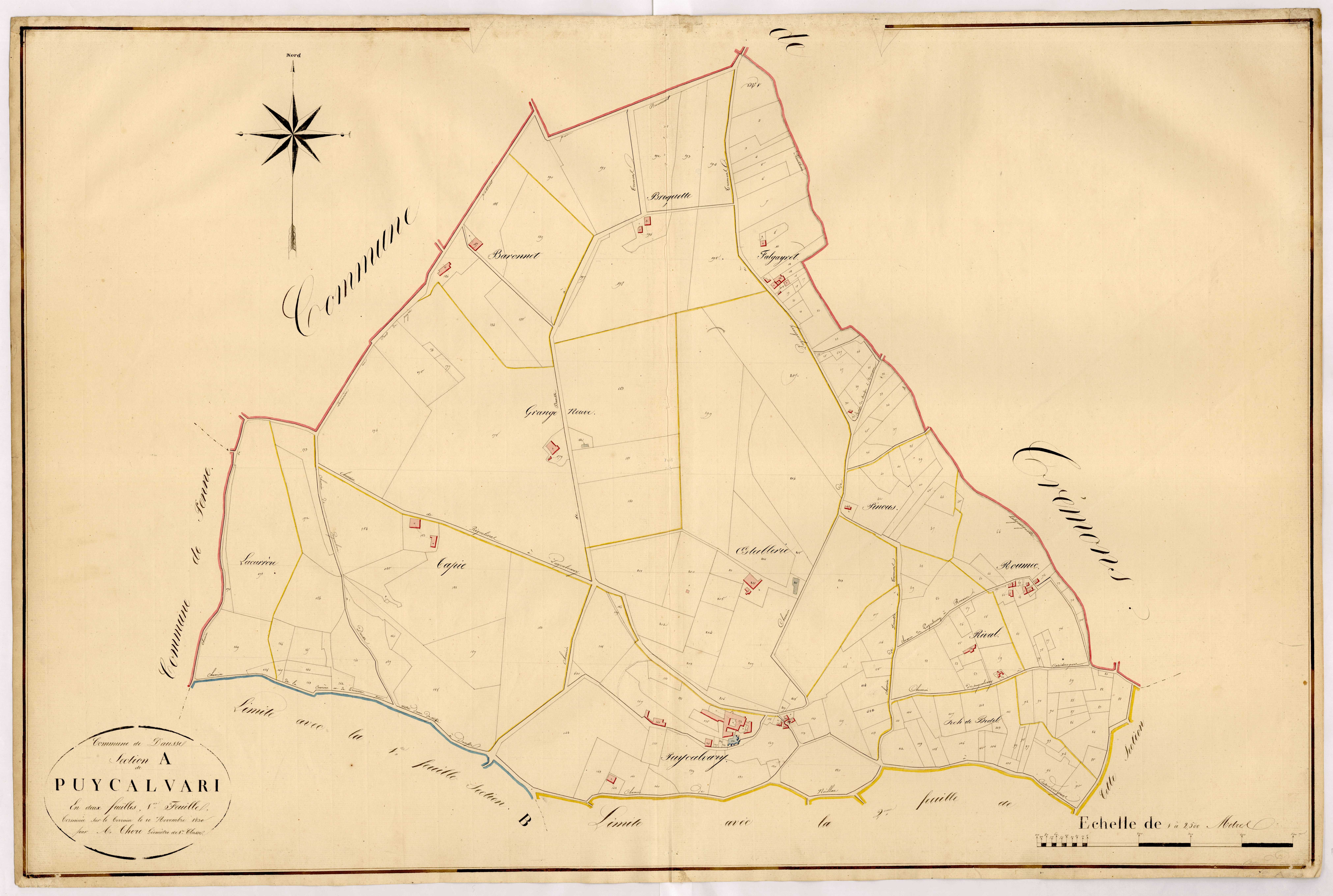 Plan napoléonien, atlas-A1 Puycalvari, Dausse