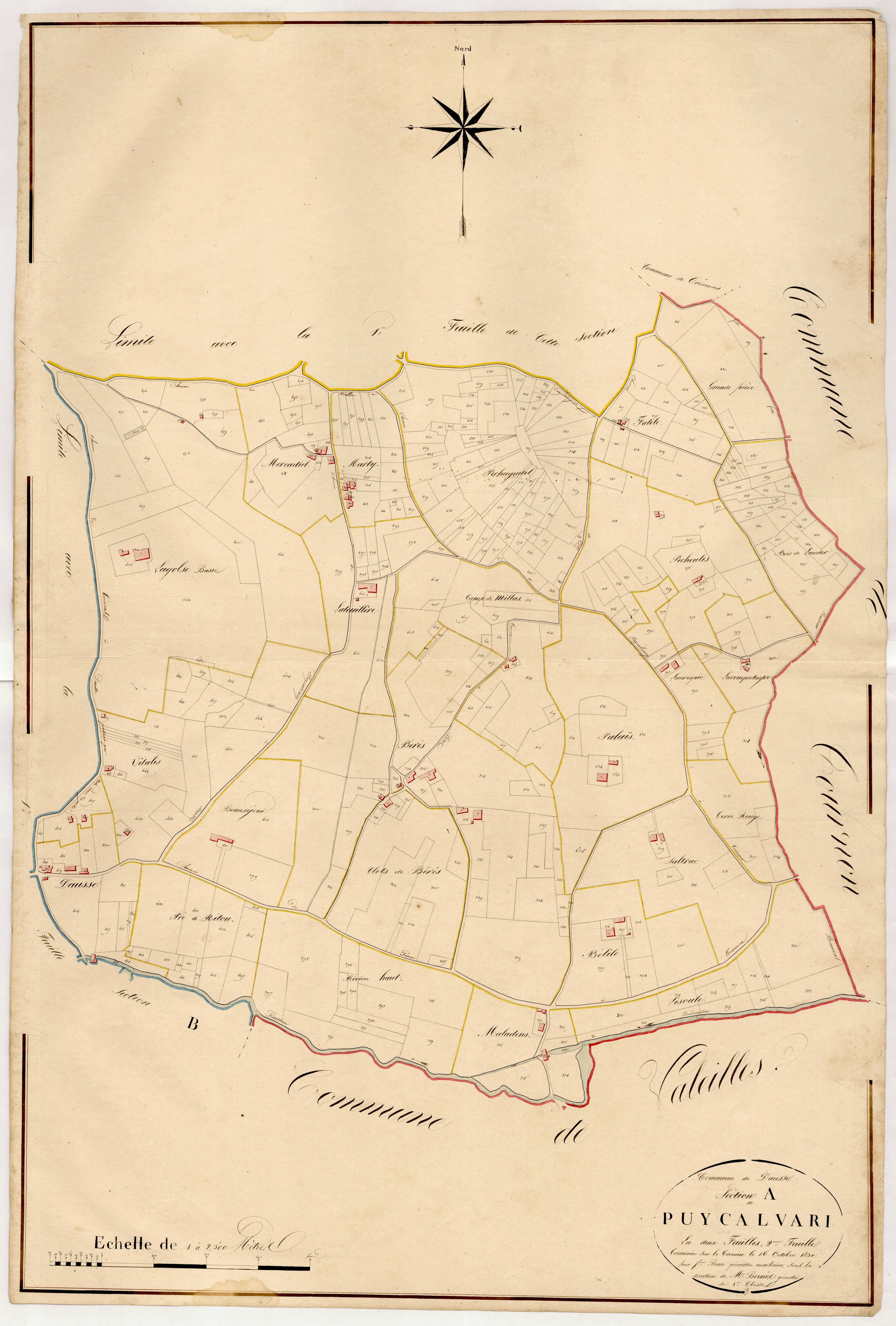 Plan napoléonien, atlas-A2 Puycalvari, Dausse