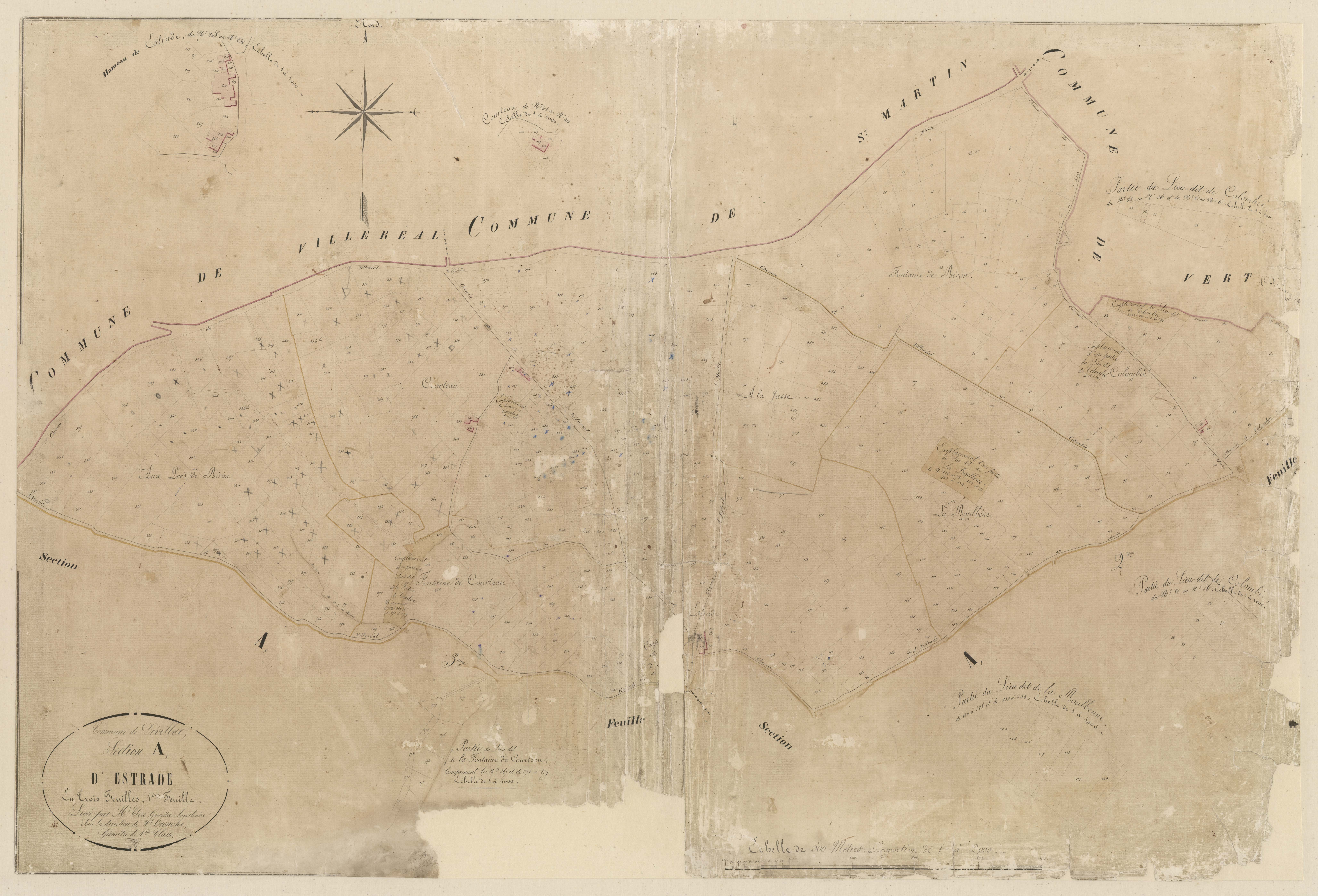 Plan napoléonien-A1 D’Estrade, Dévillac