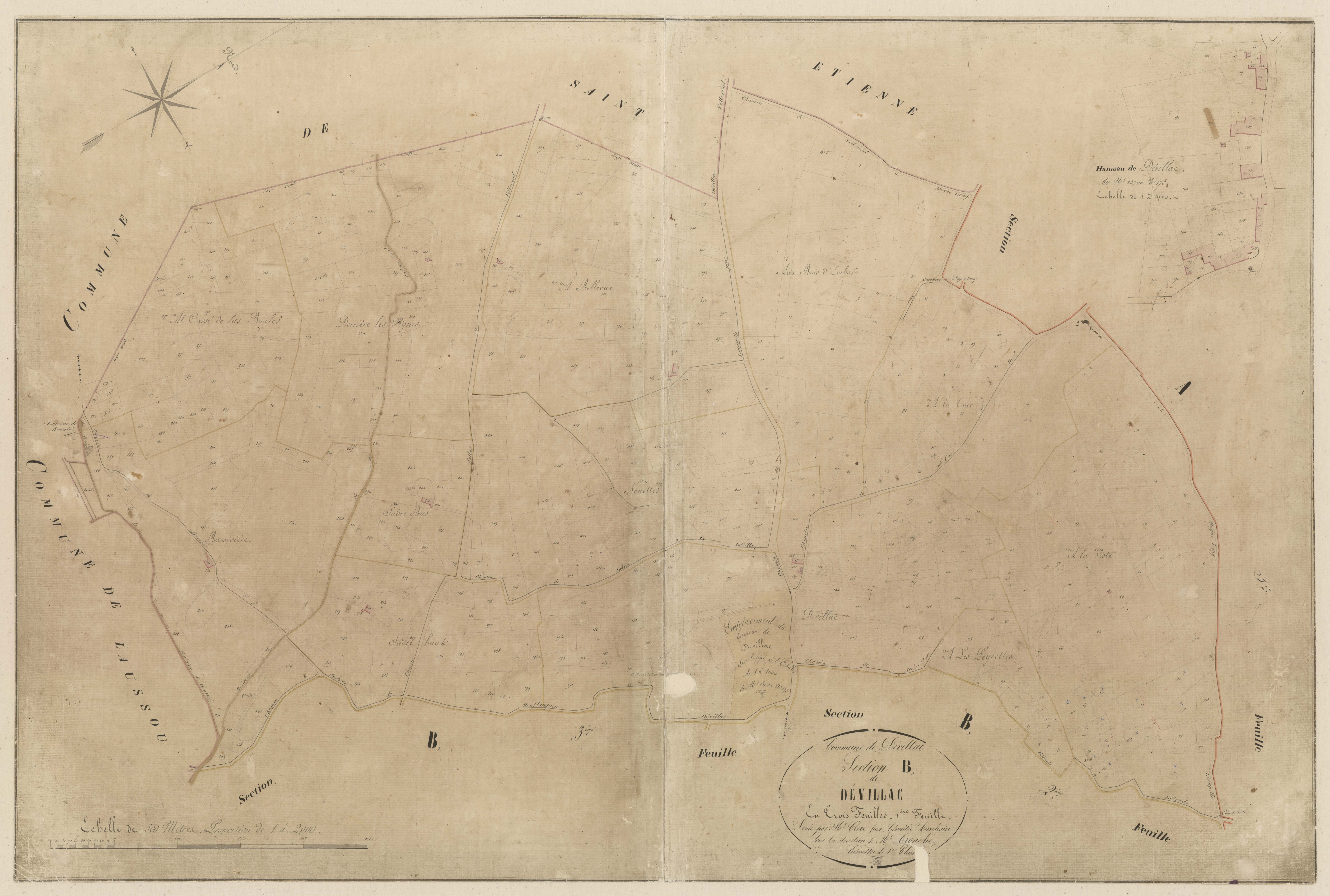 Plan napoléonien-B1 Dévillac, Dévillac