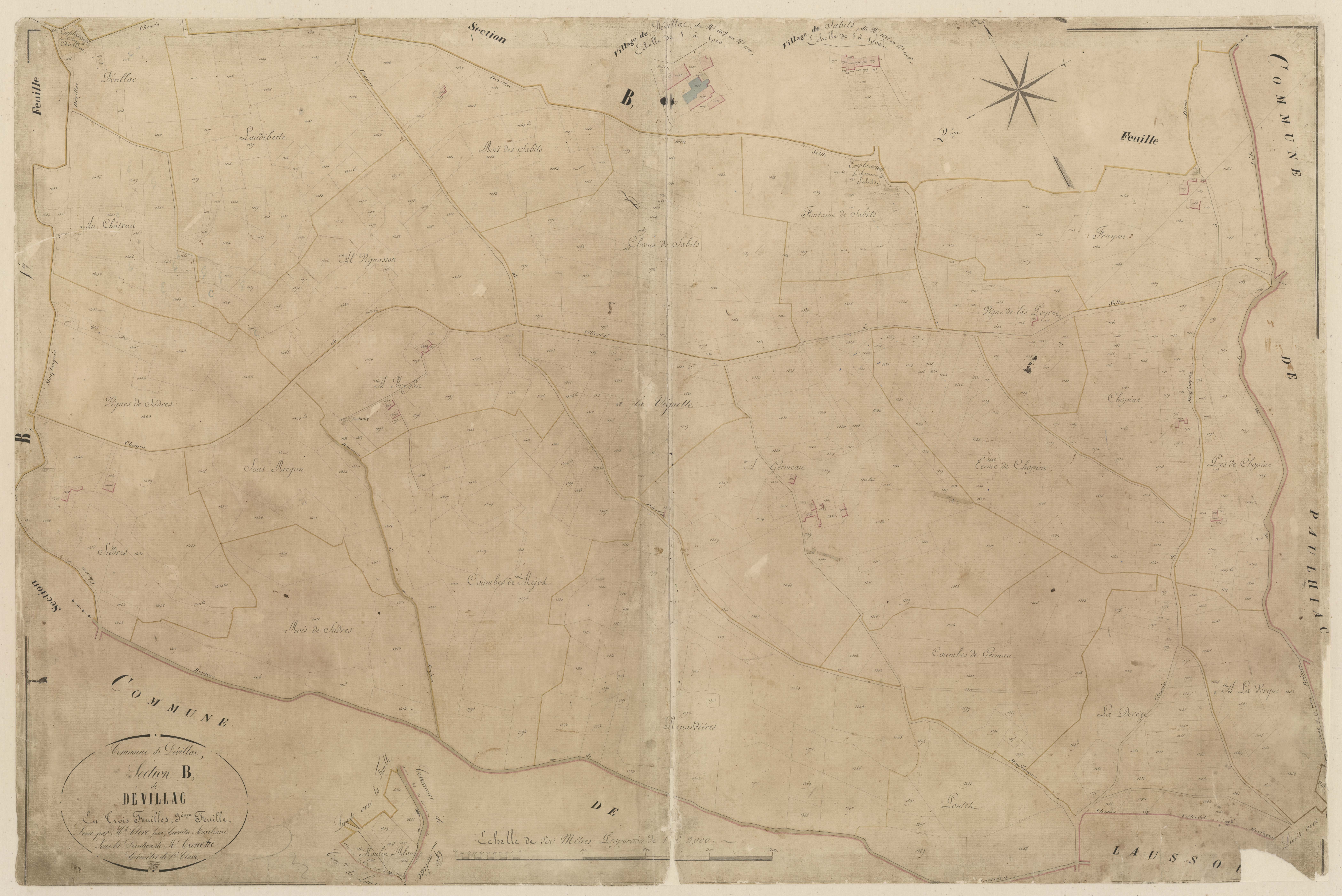 Plan napoléonien-B3 Dévillac, Dévillac