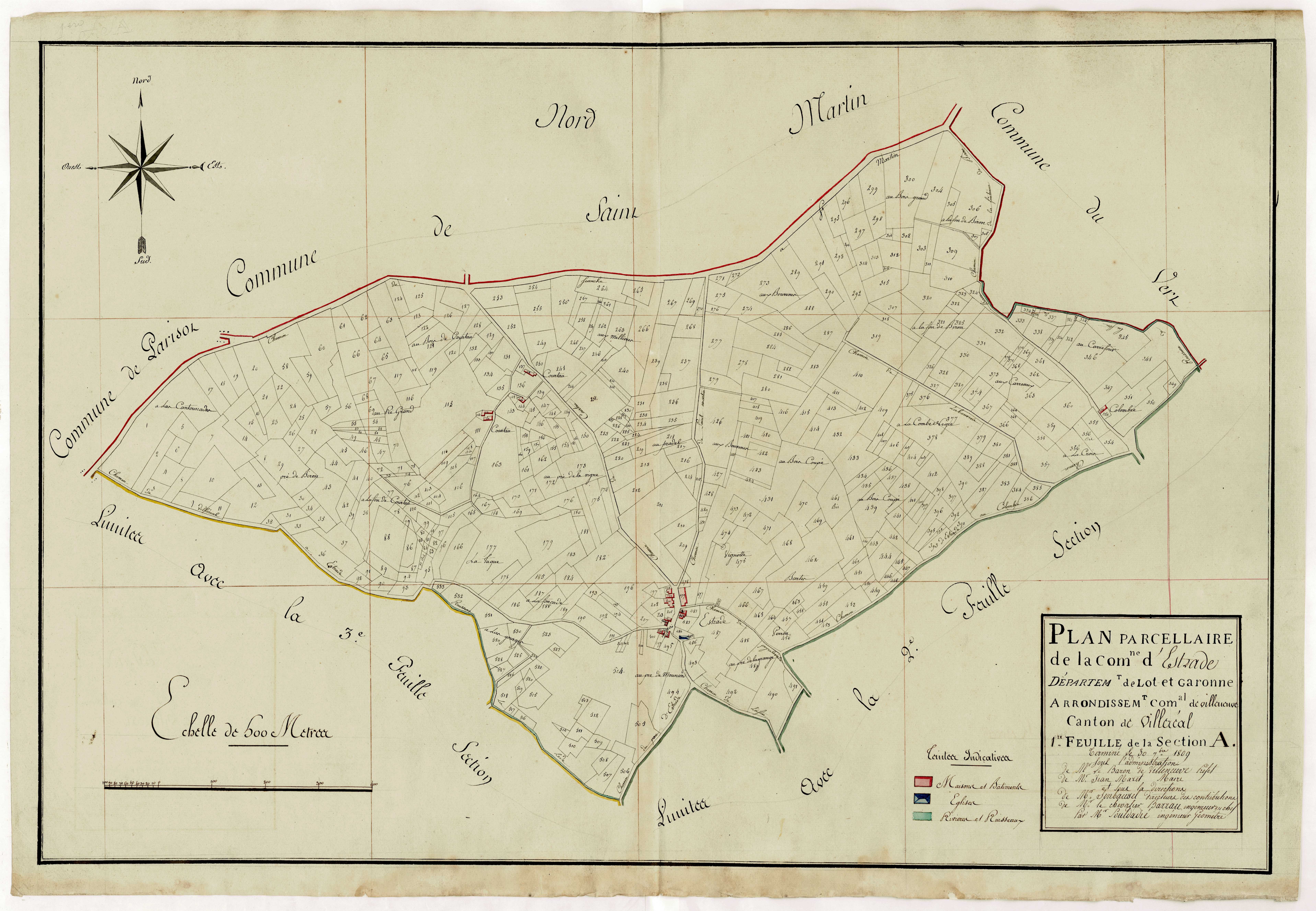 Plan primitif, atlas-A1, Estrade (voir Devillac)