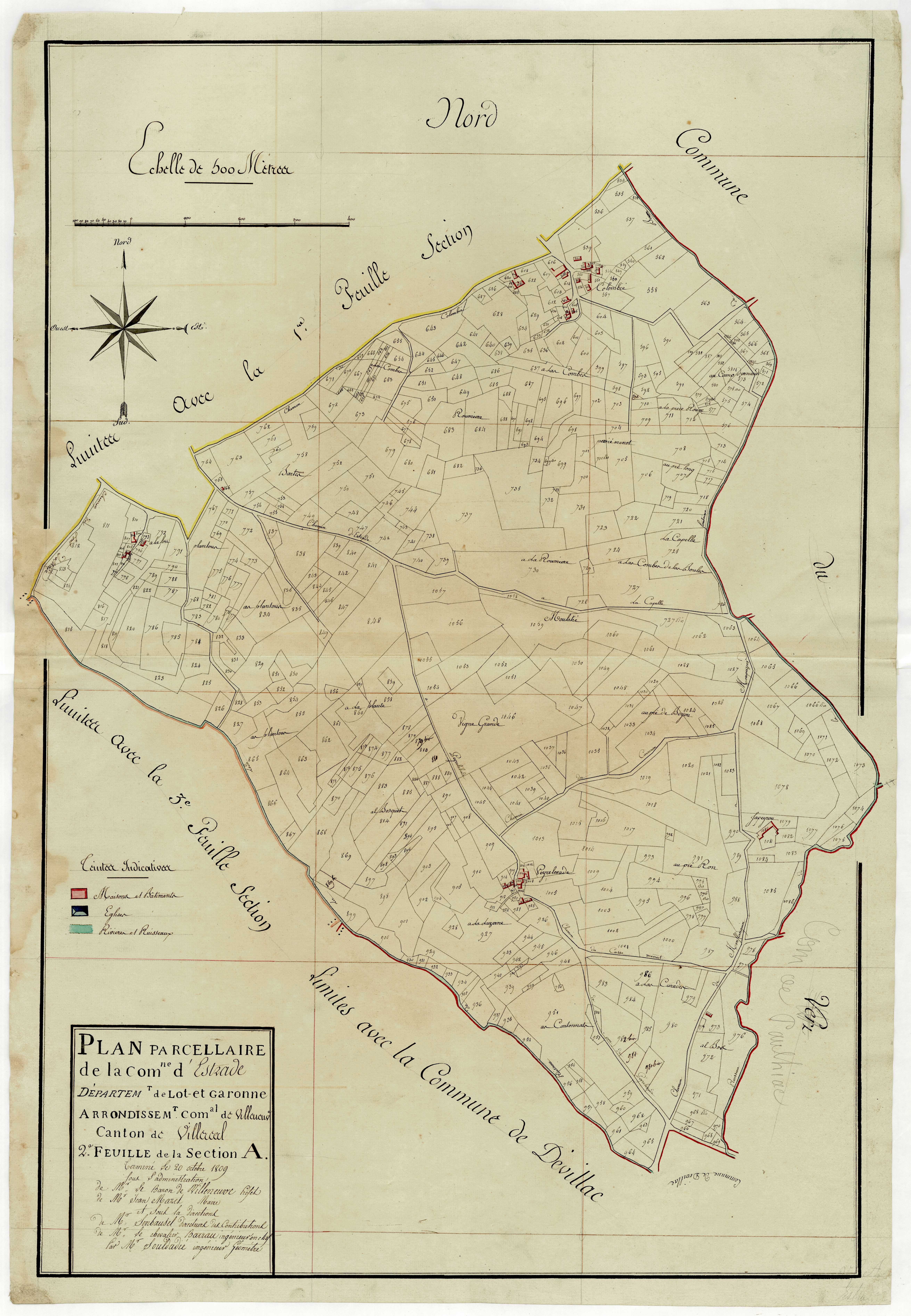 Plan primitif, atlas-A2, Estrade (voir Devillac)