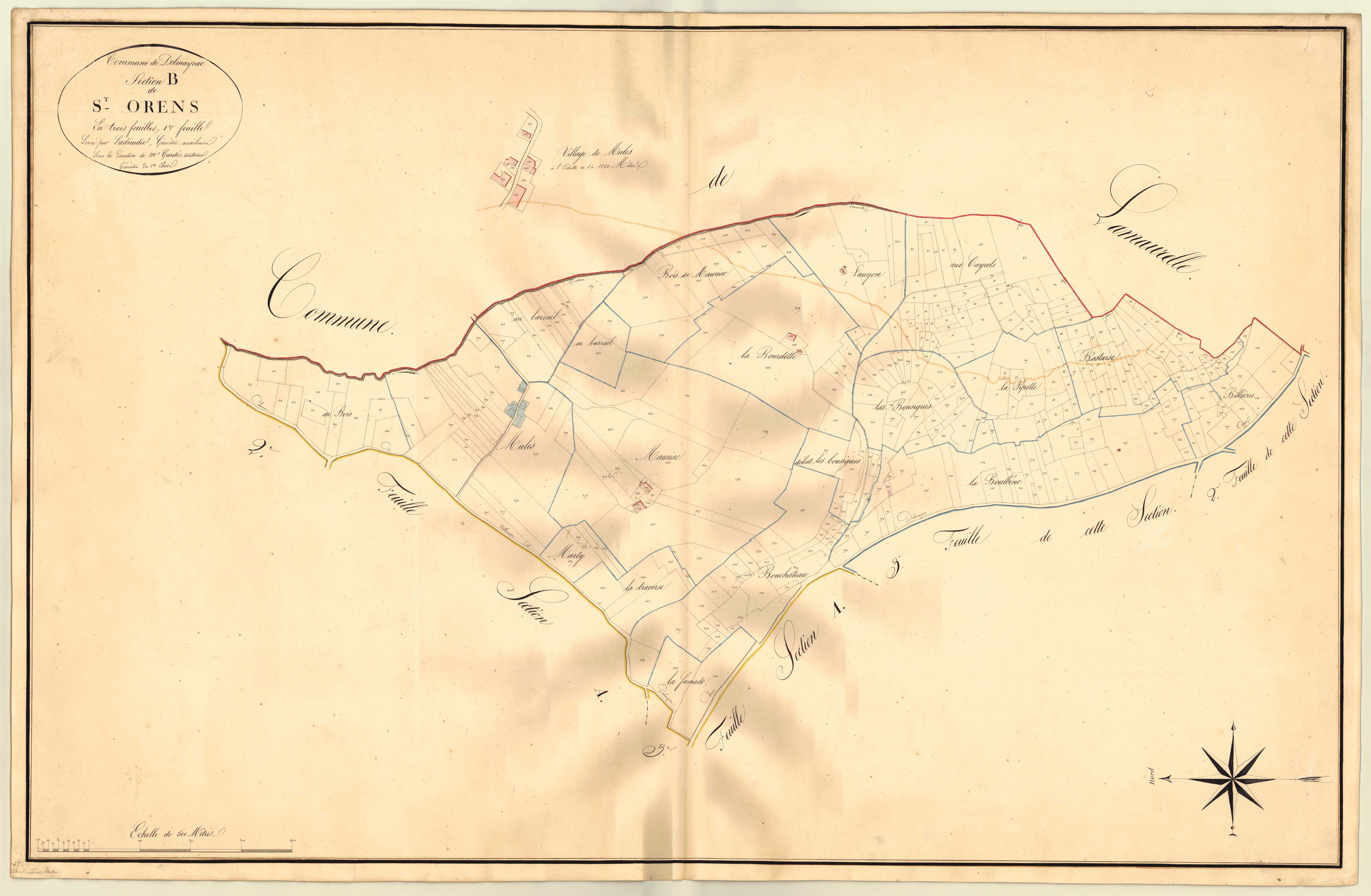 Plan napoléonien, atlas-B1 Saint-Orens, Dolmayrac