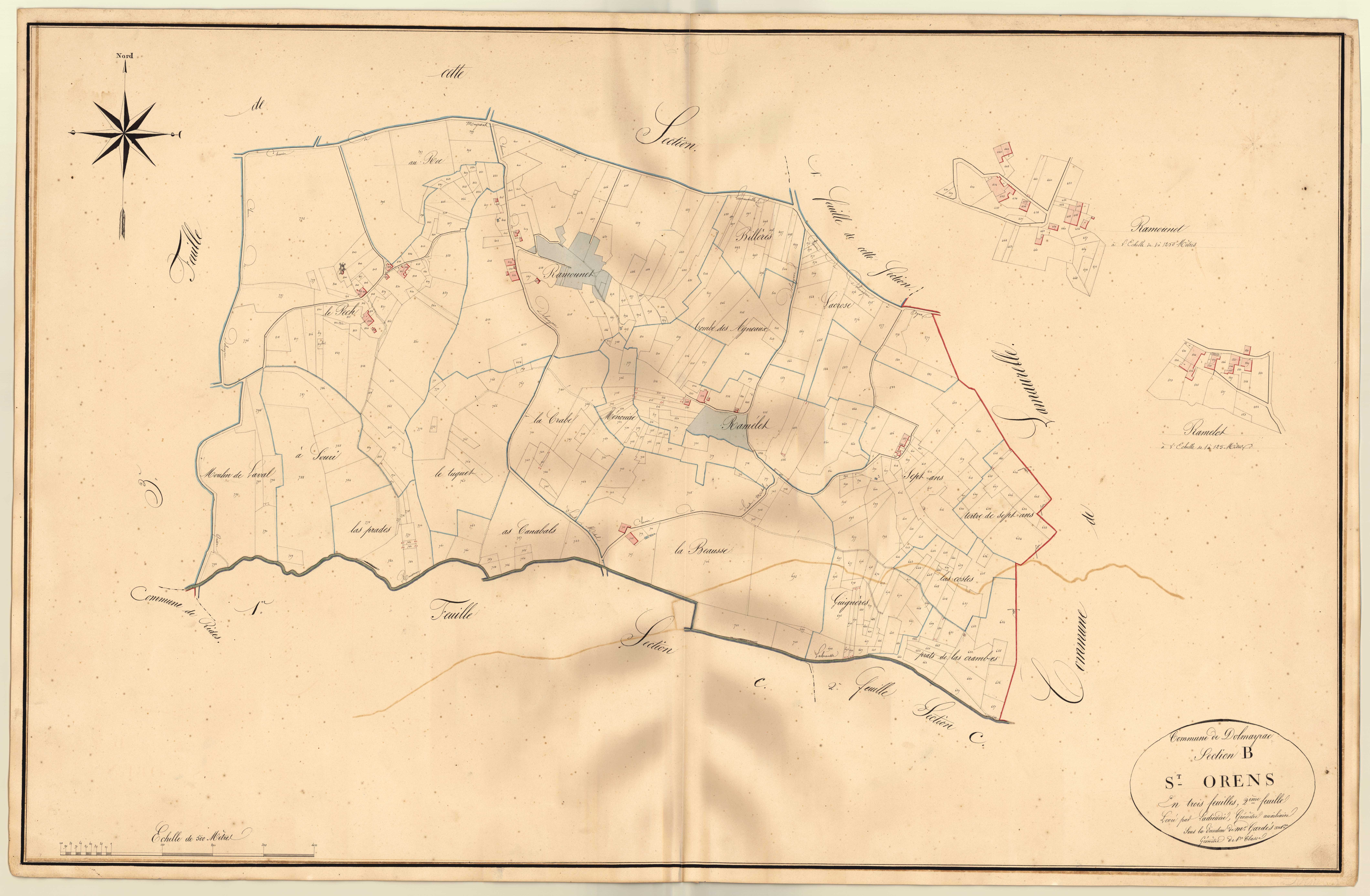 Plan napoléonien, atlas-B2 Saint-Orens, Dolmayrac