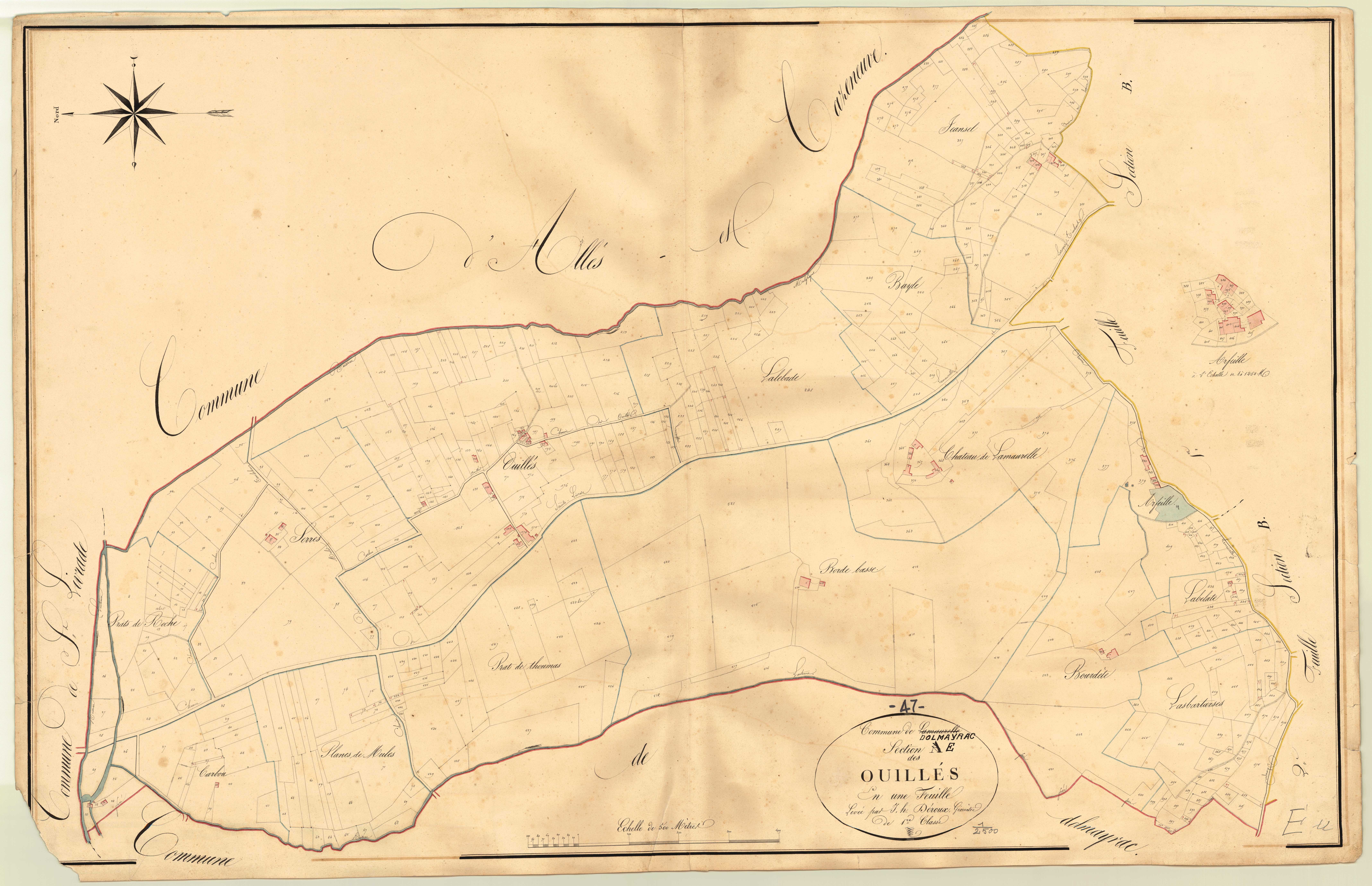 Plan napoléonien, atlas-E Ouillès, Dolmayrac