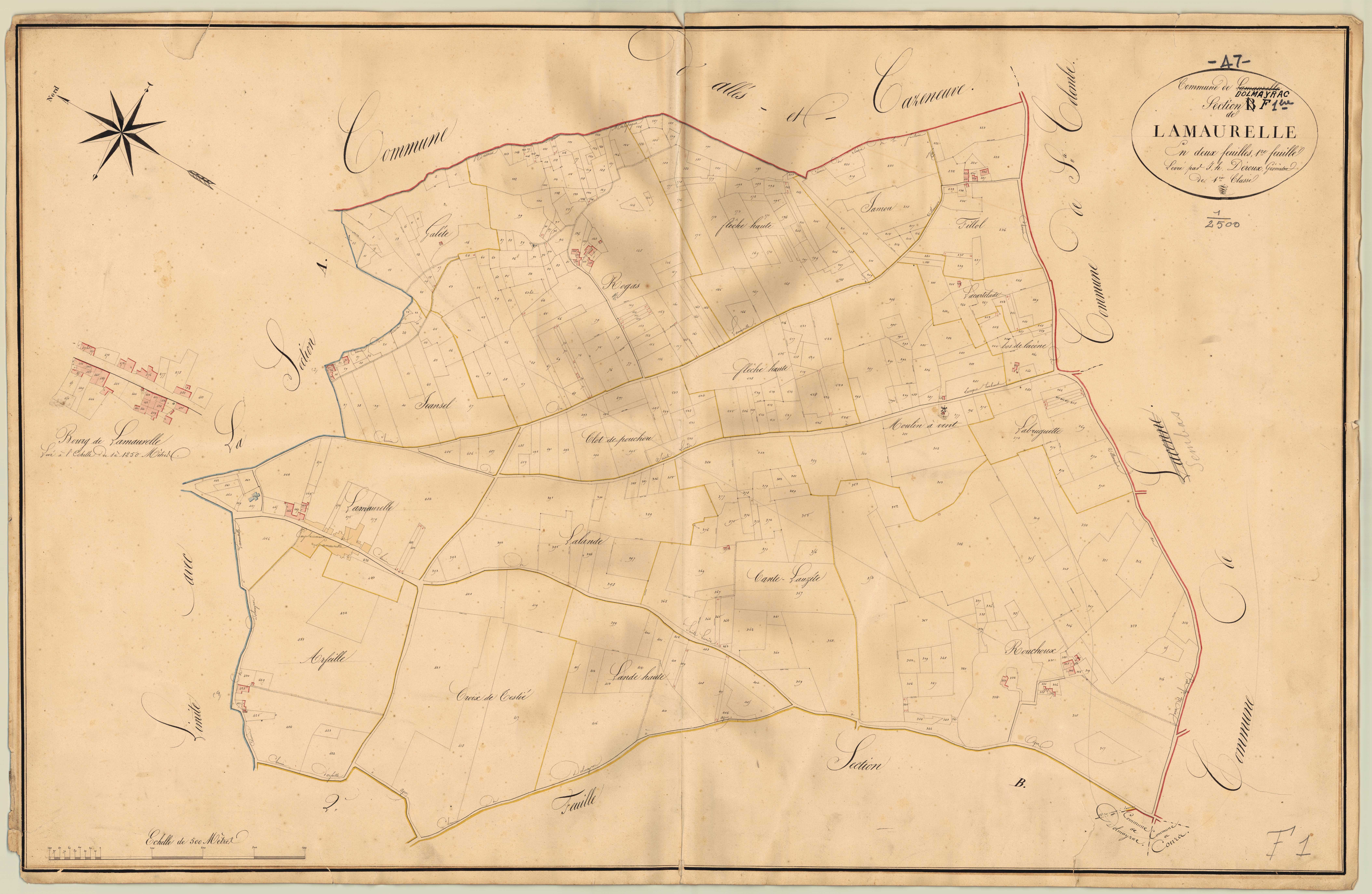 Plan napoléonien, atlas-F1 Lamaurelle, Dolmayrac