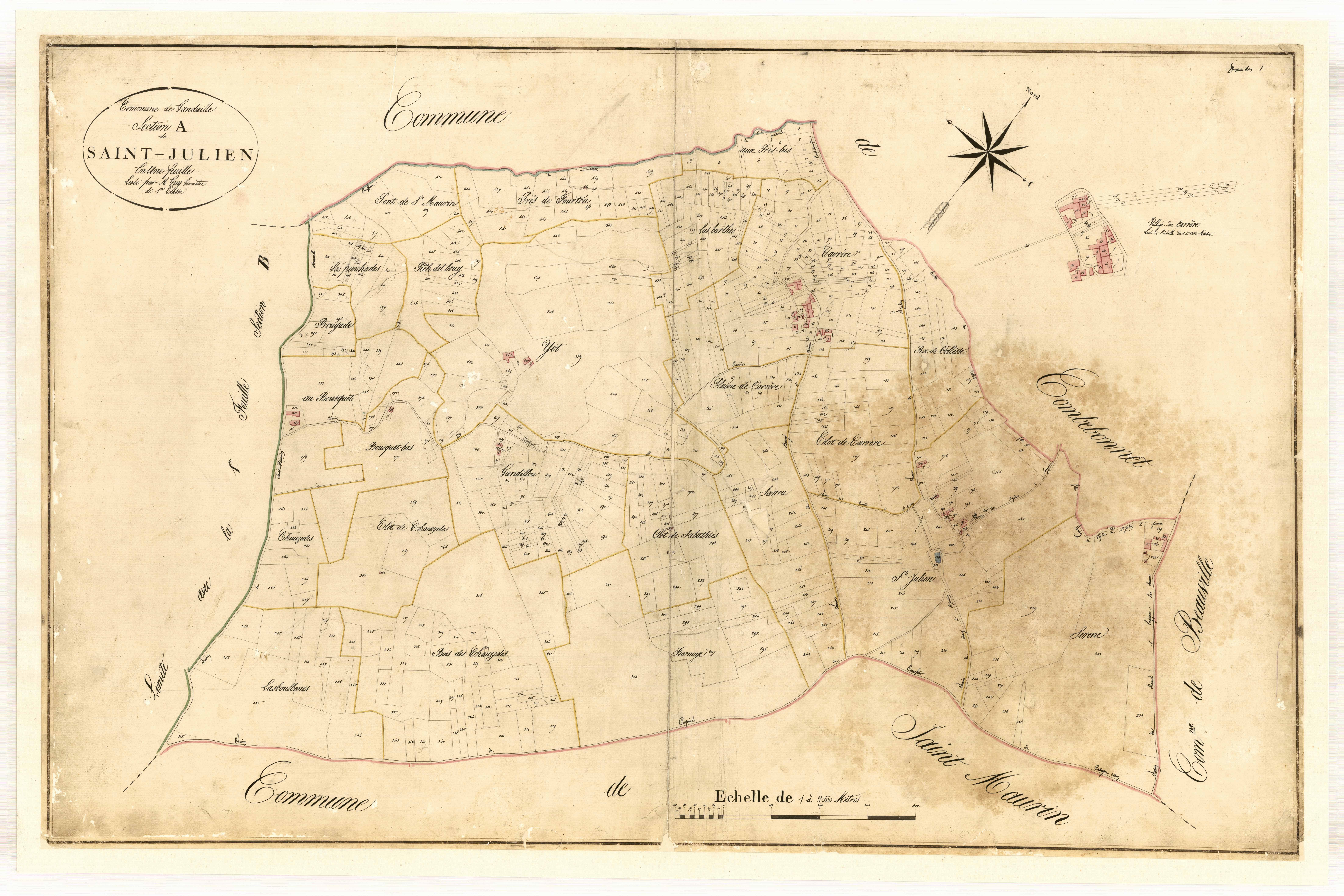 Plan napoléonien-A Saint-Julien, Gandaille (voir Dondas)