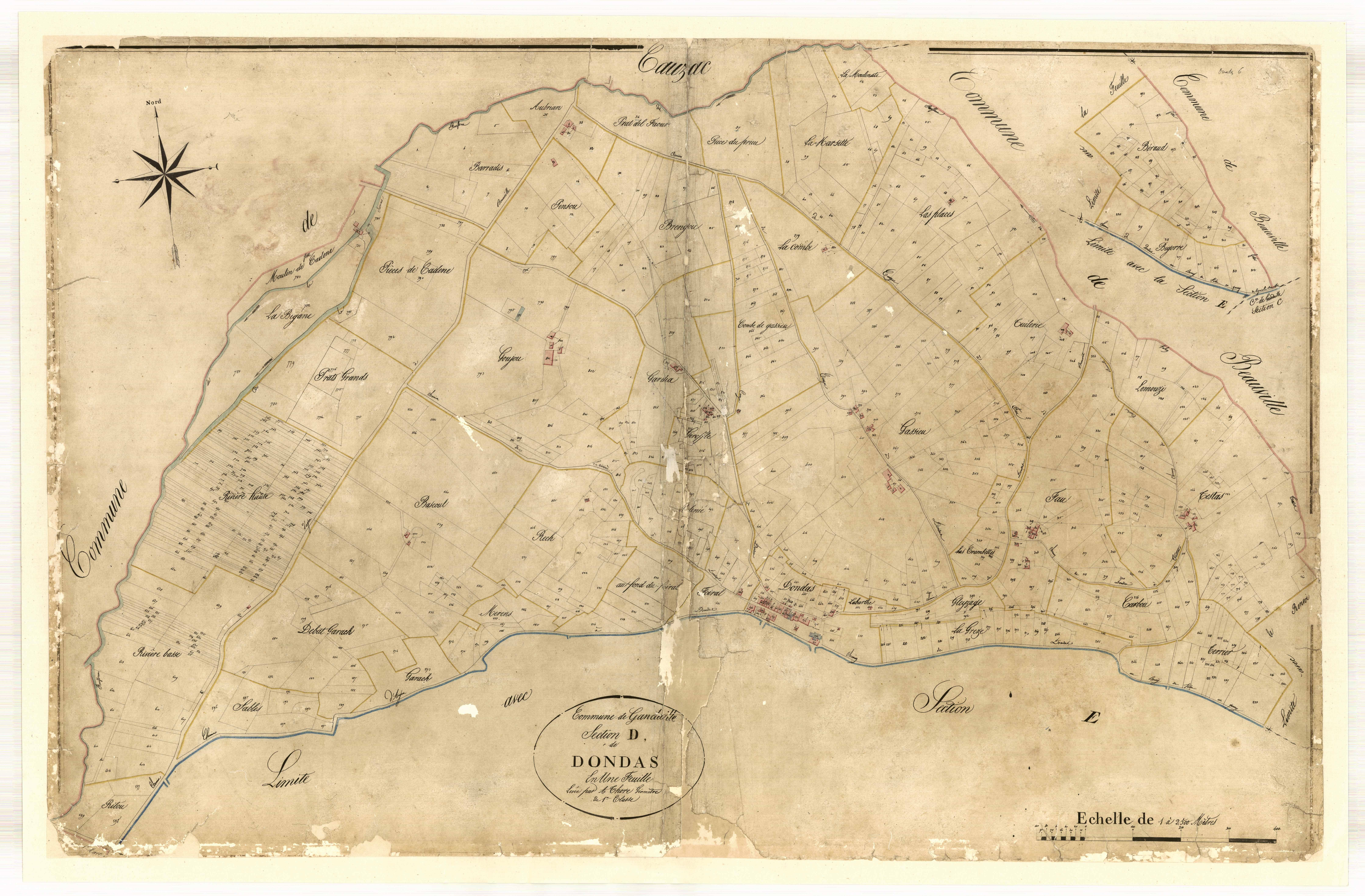 Plan napoléonien-D Dondas, Gandaille (voir Dondas)