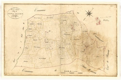 Plan napoléonien-A Saint-Julien, Gandaille (voir Dondas)