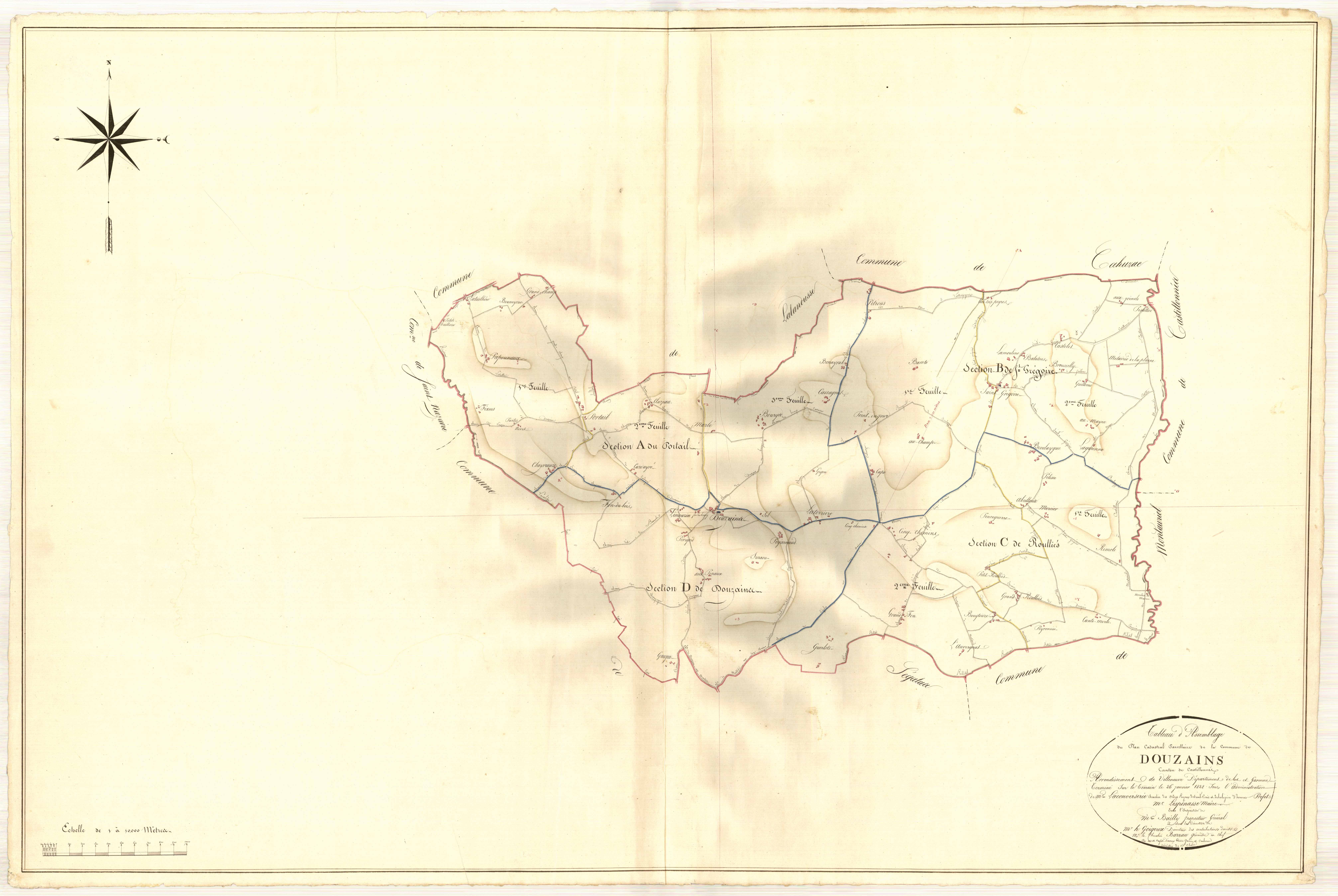 Plan napoléonien, atlas-TA, Douzains