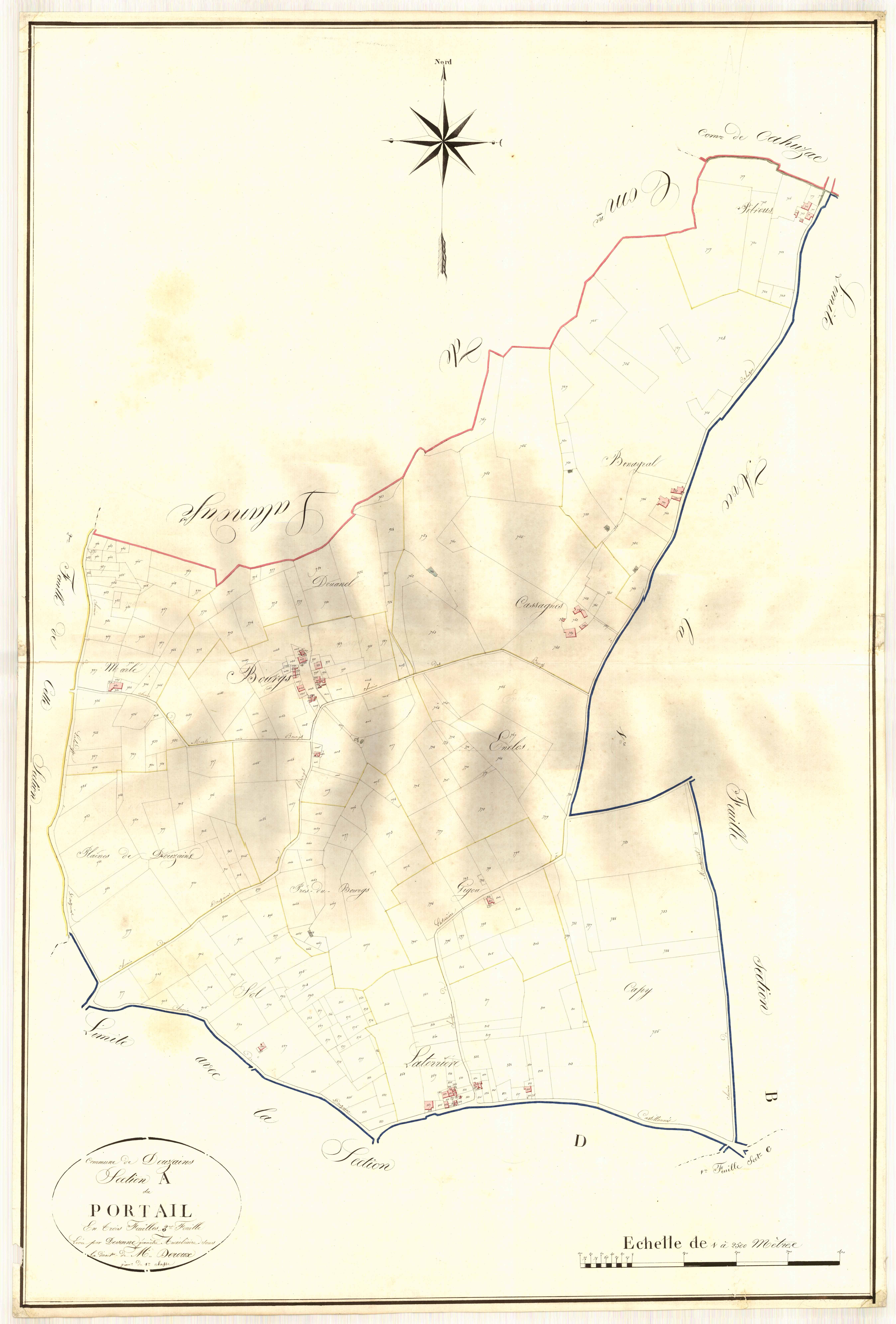 Plan napoléonien, atlas-A3 Portail, Douzains