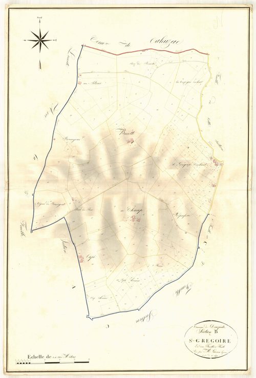 Plan napoléonien, atlas-B1 Saint-Grégoire, Douzains