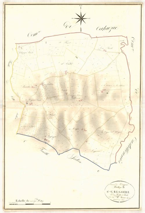 Plan napoléonien, atlas-B2 Saint-Grégoire, Douzains