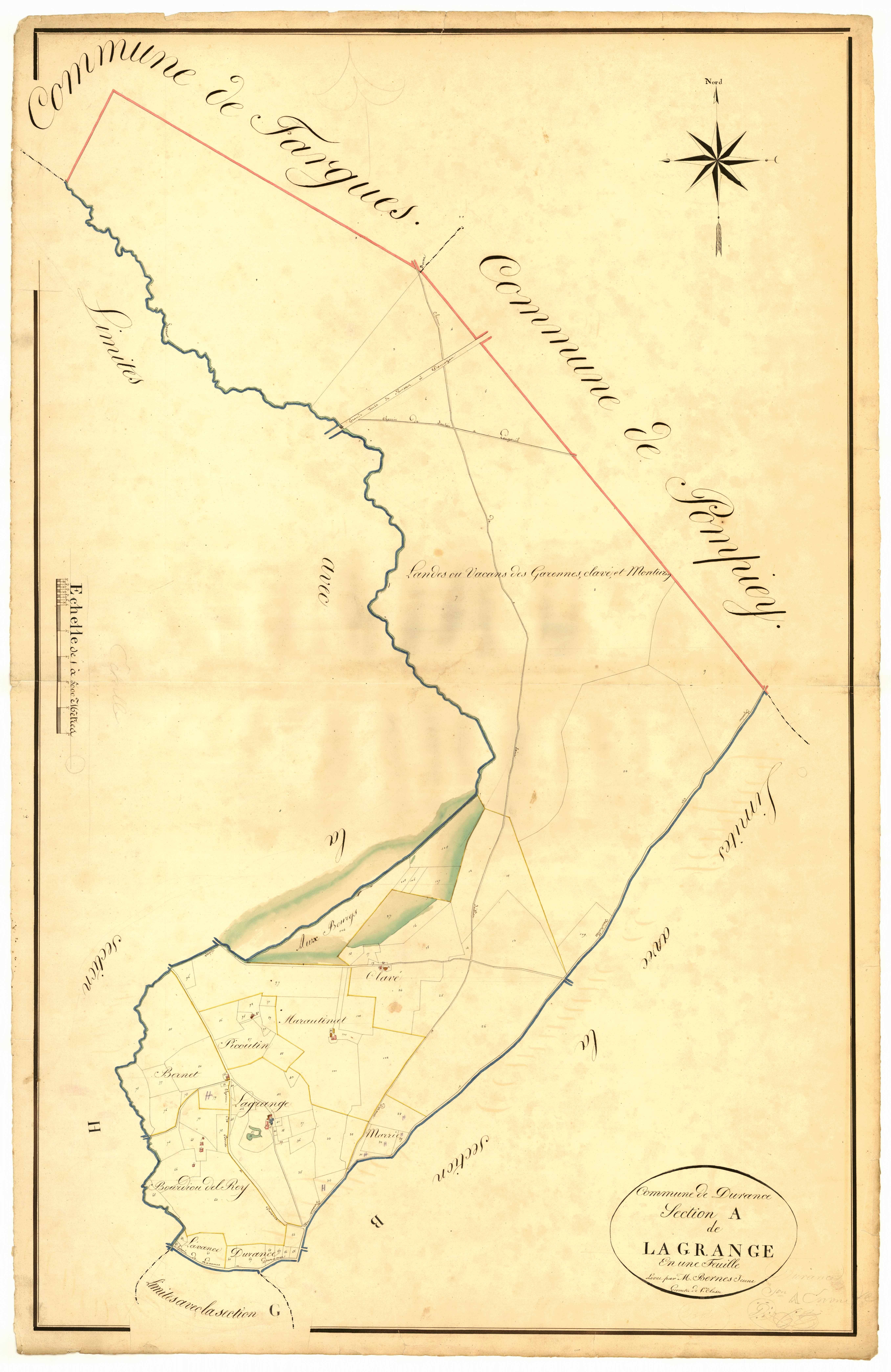 Plan napoléonien, atlas-A Lagrange, Durance