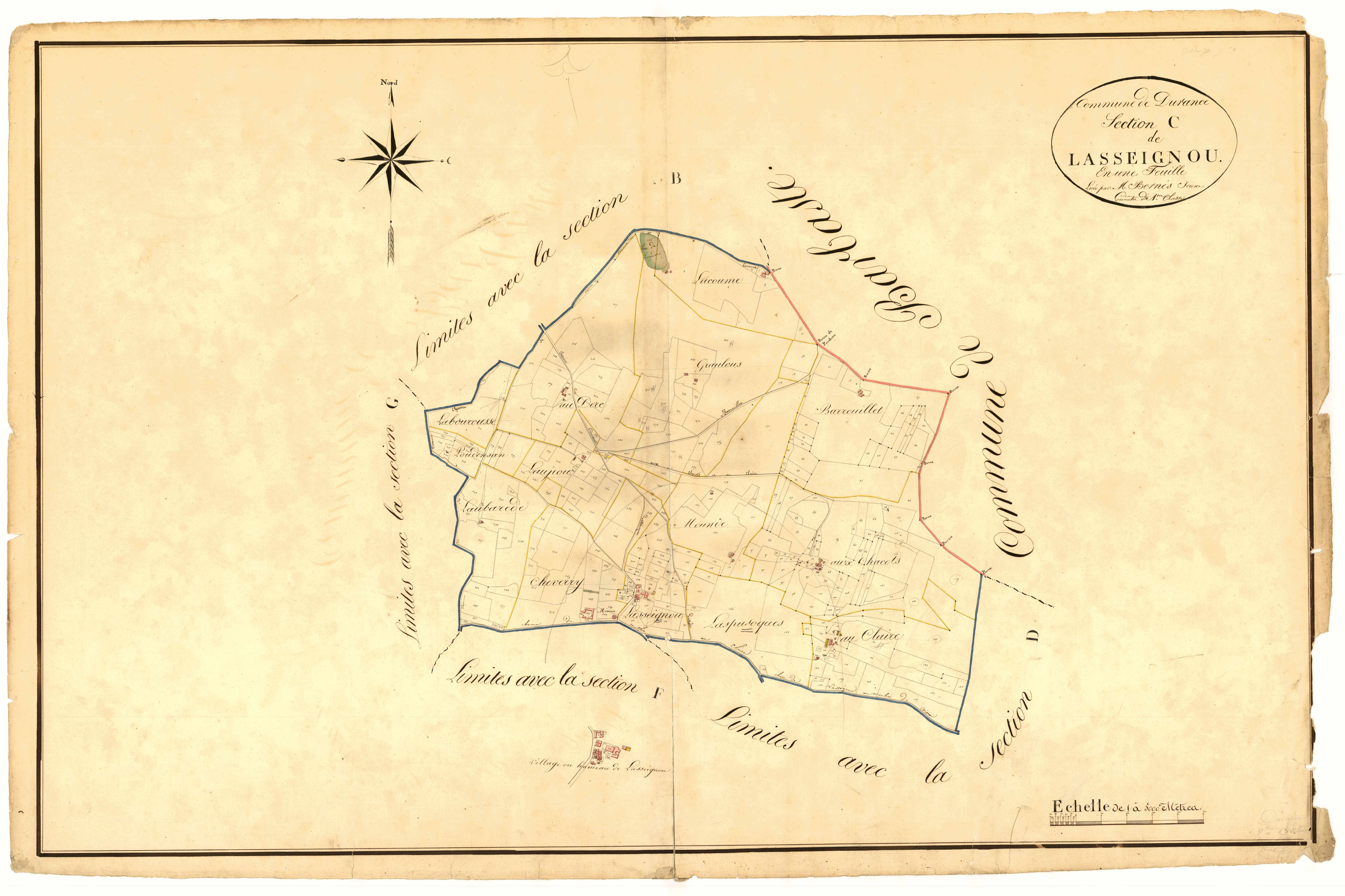 Plan napoléonien, atlas-C Lasseignou, Durance