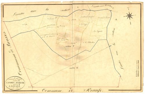 Plan napoléonien, atlas-E Les Landes de la Haresie, Durance