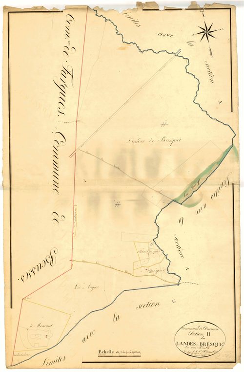 Plan napoléonien, atlas-H Les Landes de Bresque, Durance