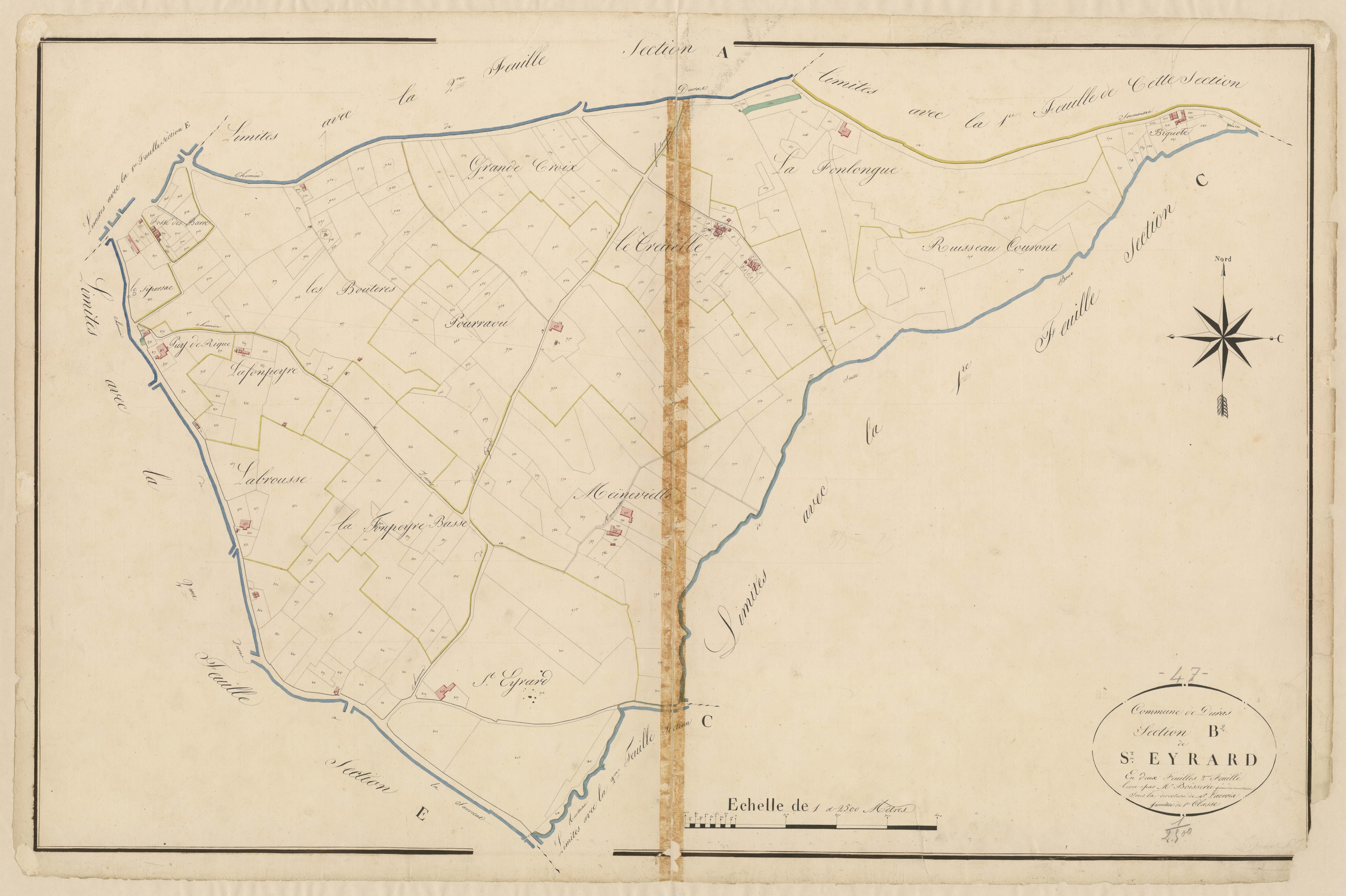 Plan napoléonien, atlas-B2 Saint-Eyrard, Duras