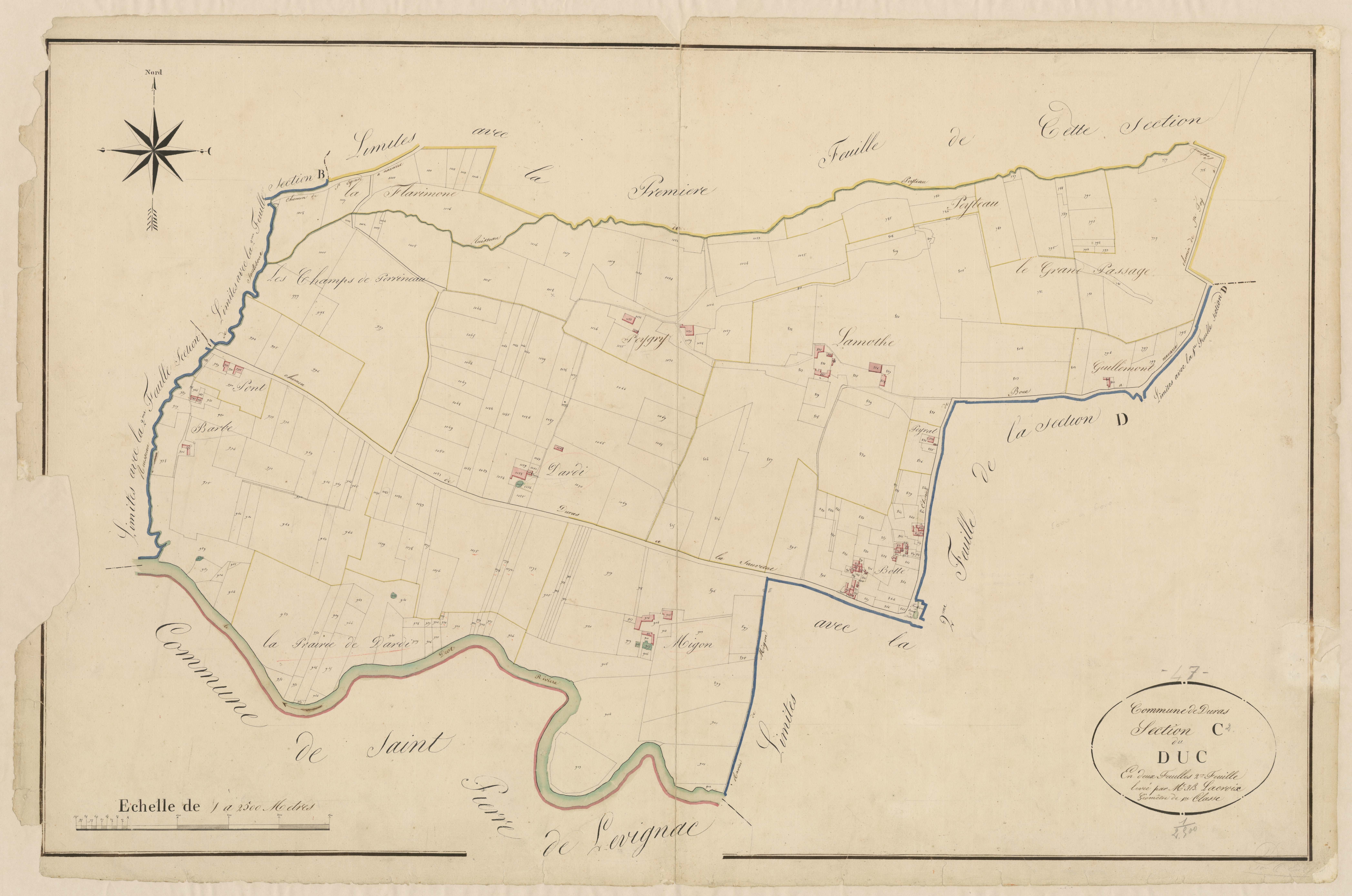 Plan napoléonien, atlas-C2 Duc, Duras