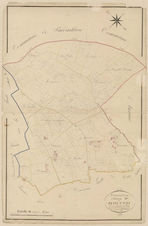 Plan napoléonien, atlas-D1 Petit-Sainte-Foi, Duras