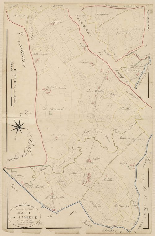 Plan napoléonien, atlas-F La Ramière, Duras