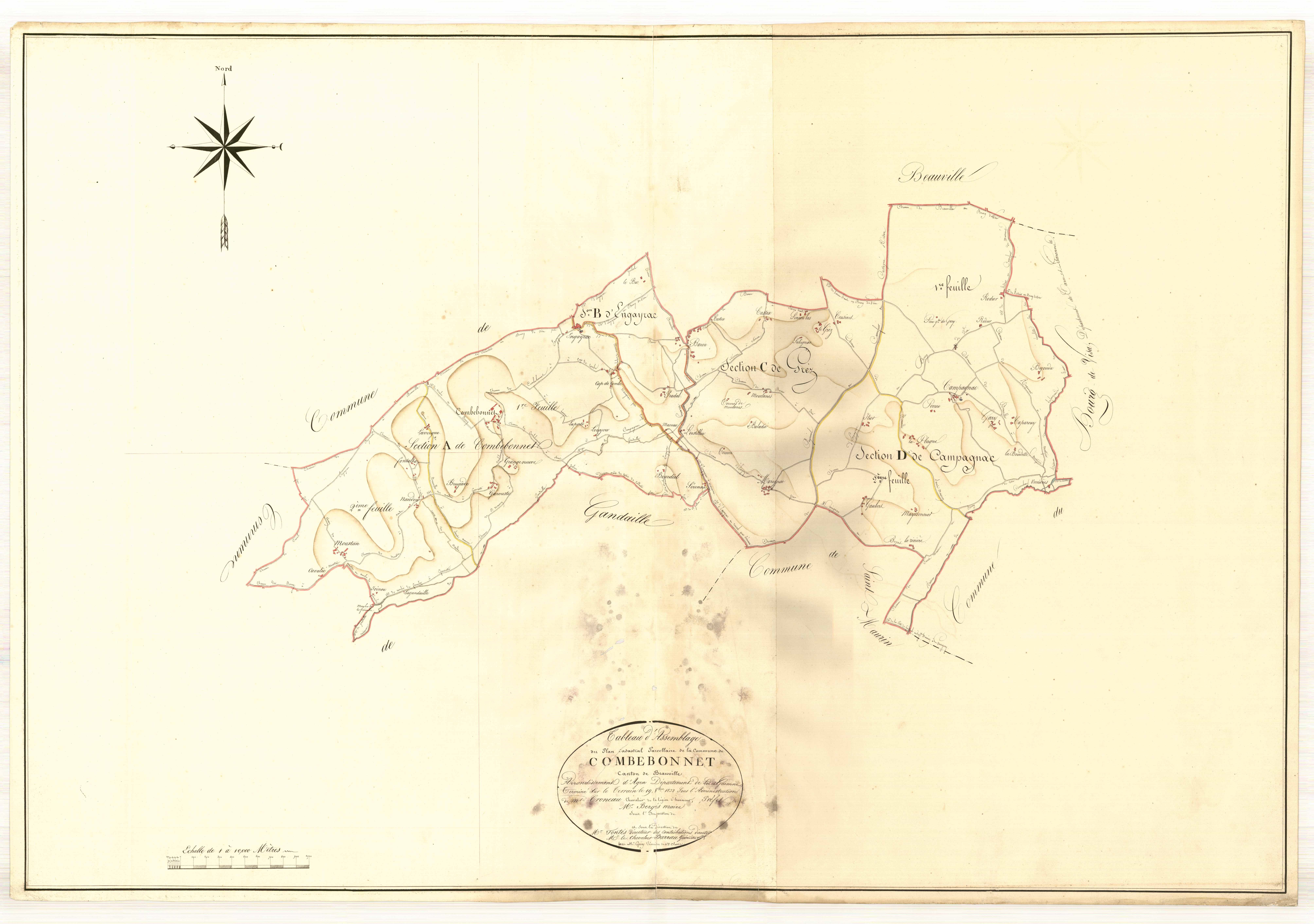 Plan napoléonien, atlas-TA, Combebonnet (voir Engayrac)