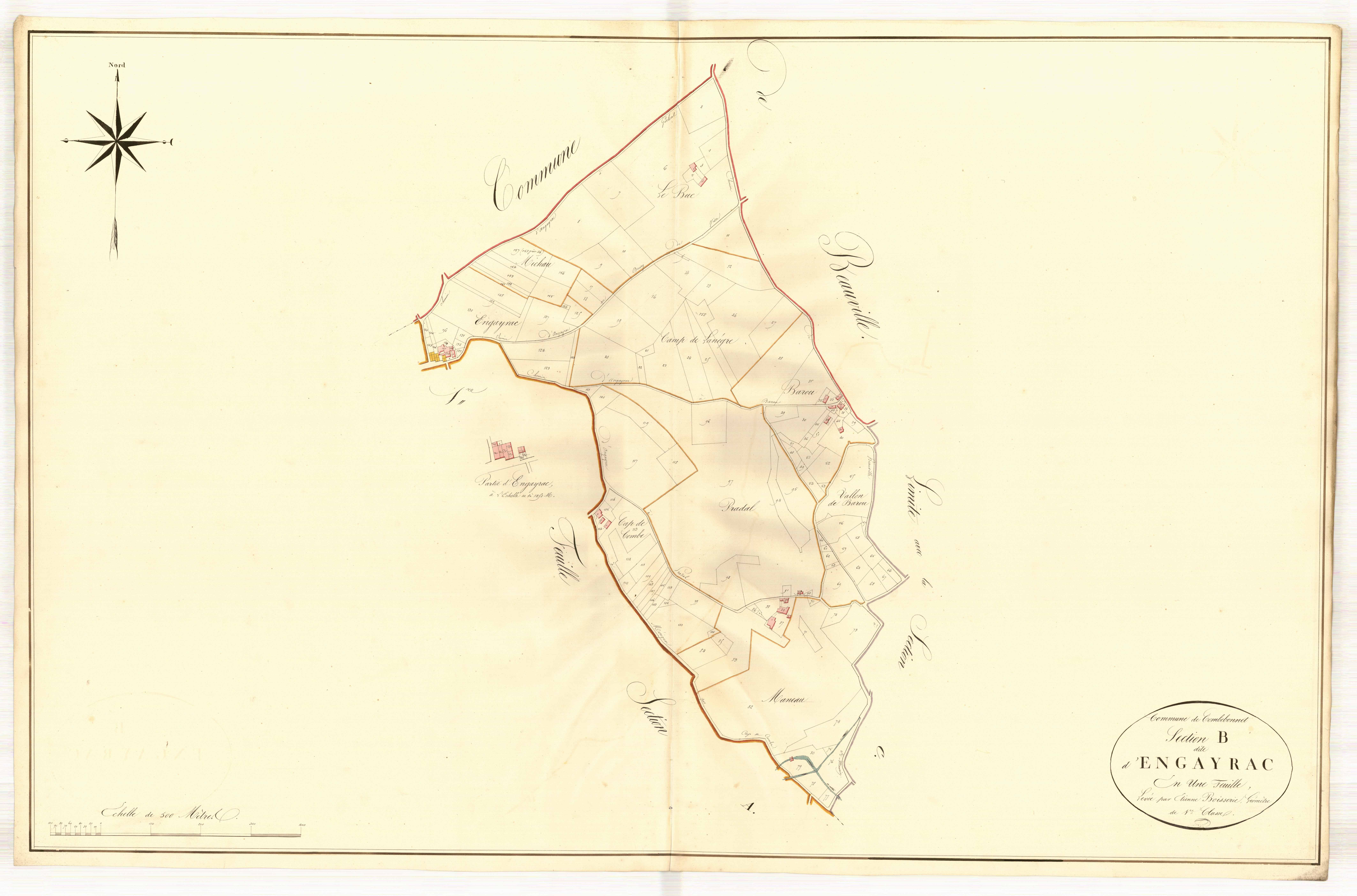 Plan napoléonien, atlas-B Engayrac, Combebonnet (voir Engayrac)