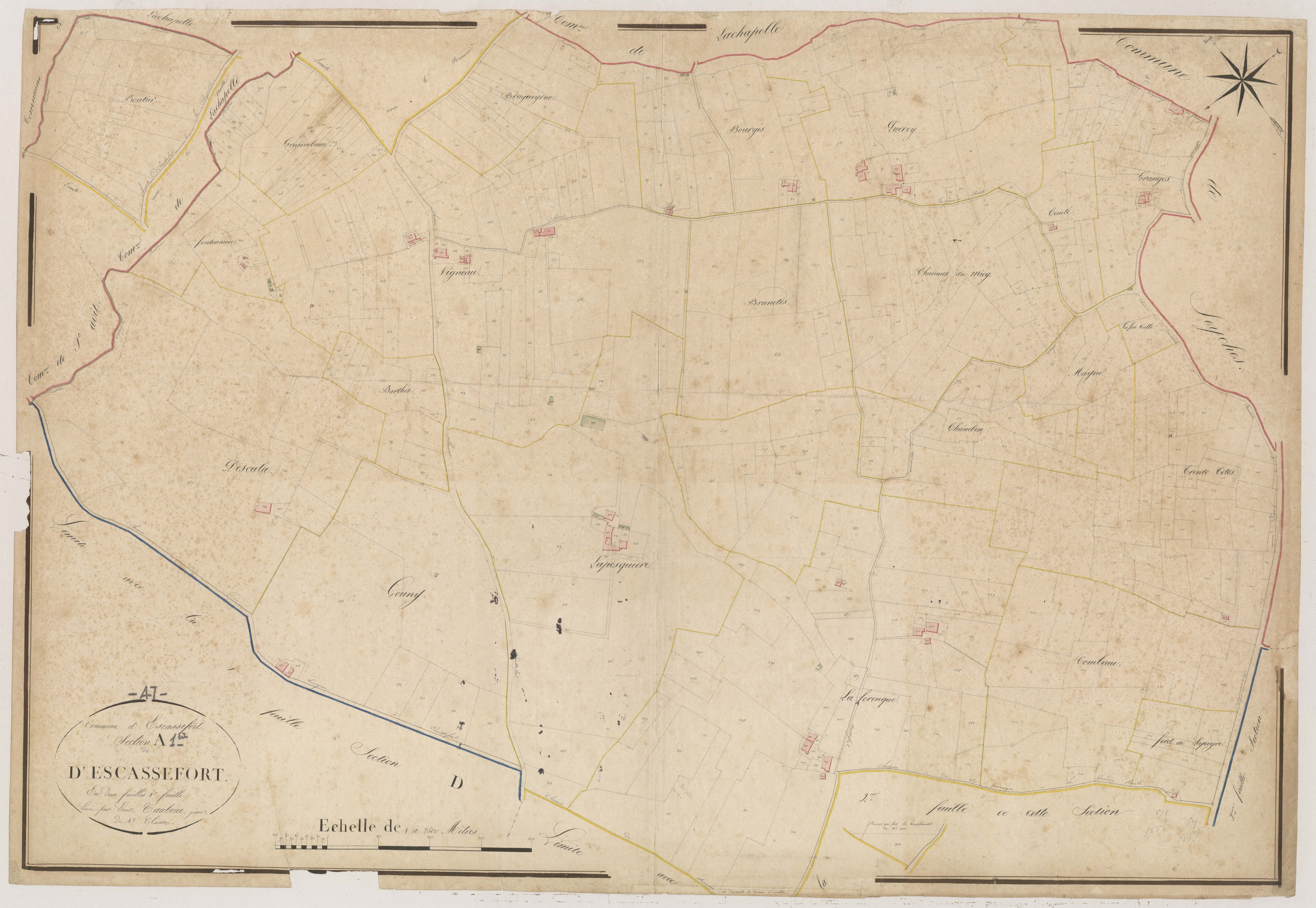 Plan napoléonien, atlas-A1 Escassefort, Escassefort