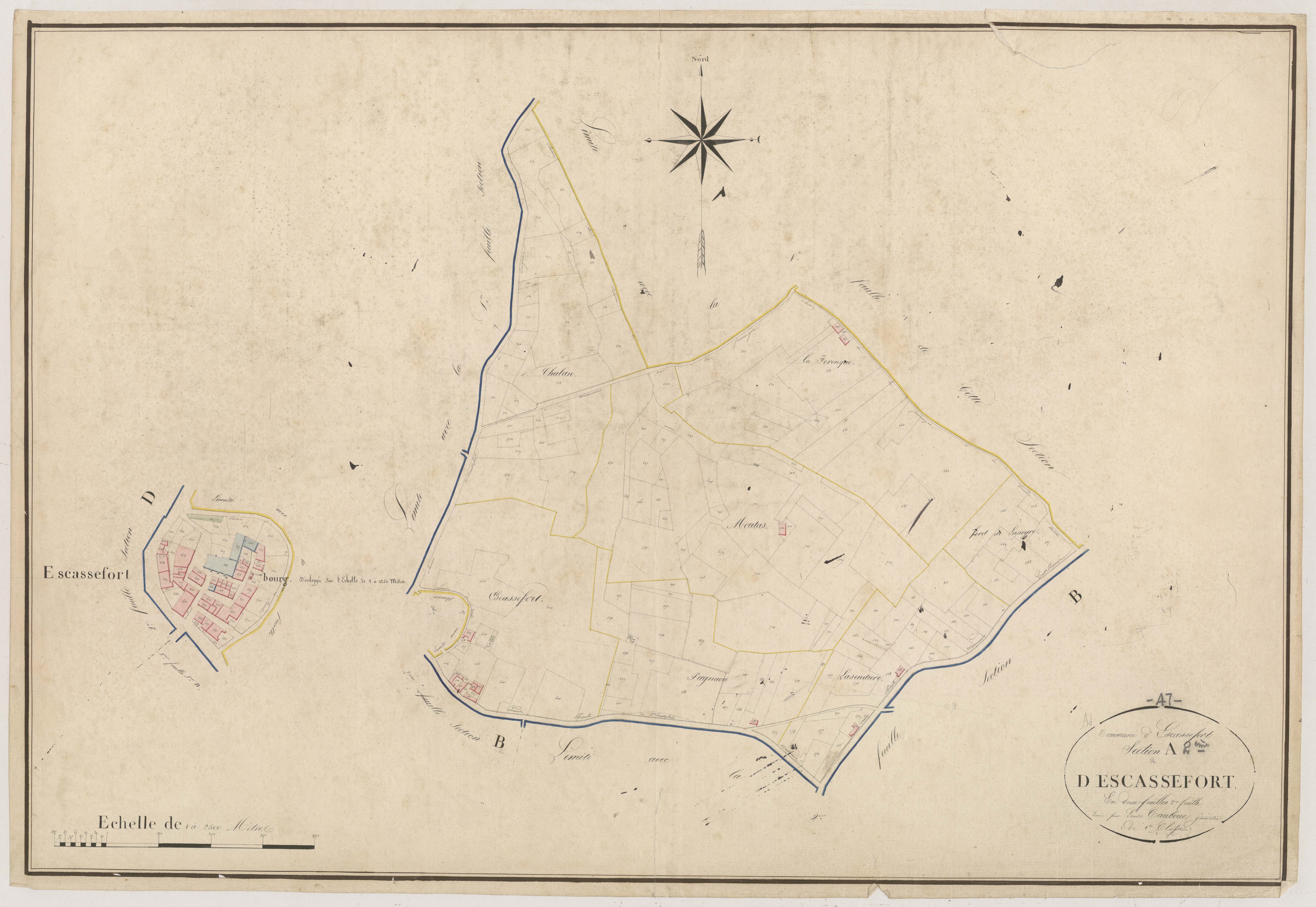 Plan napoléonien, atlas-A2 Escassefort, Escassefort