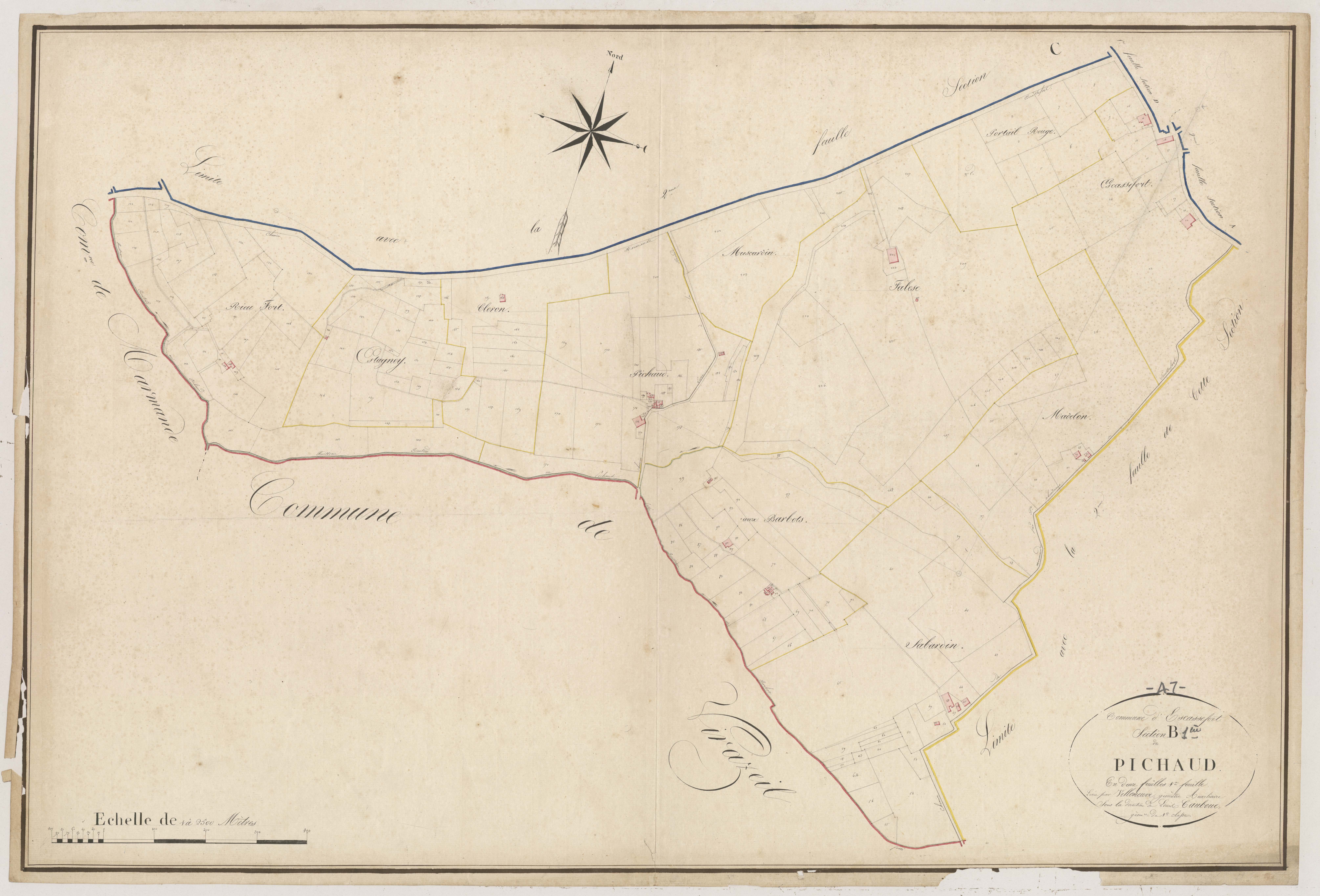 Plan napoléonien, atlas-B1 Pichaud, Escassefort