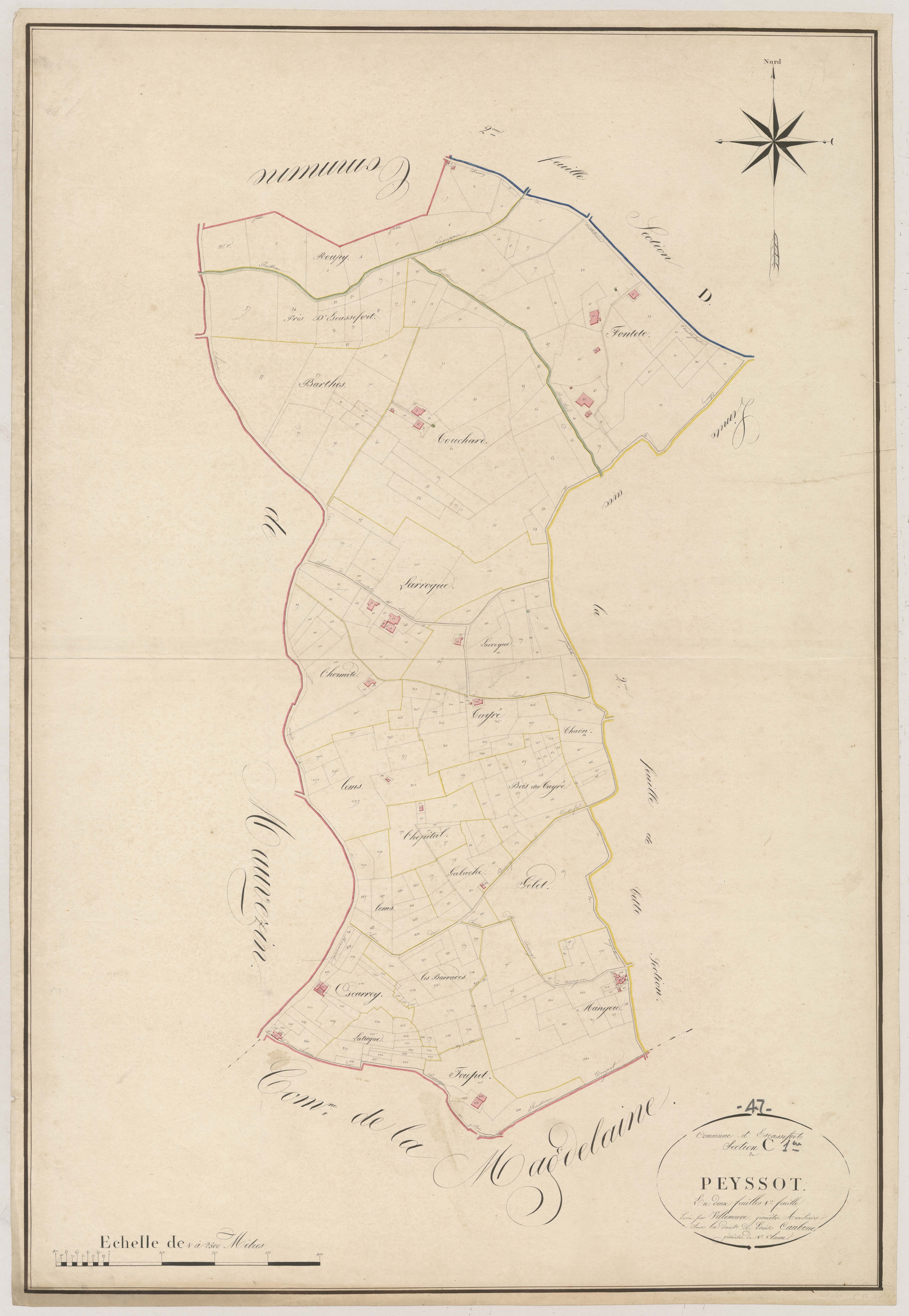 Plan napoléonien, atlas-C1 Peyssot, Escassefort