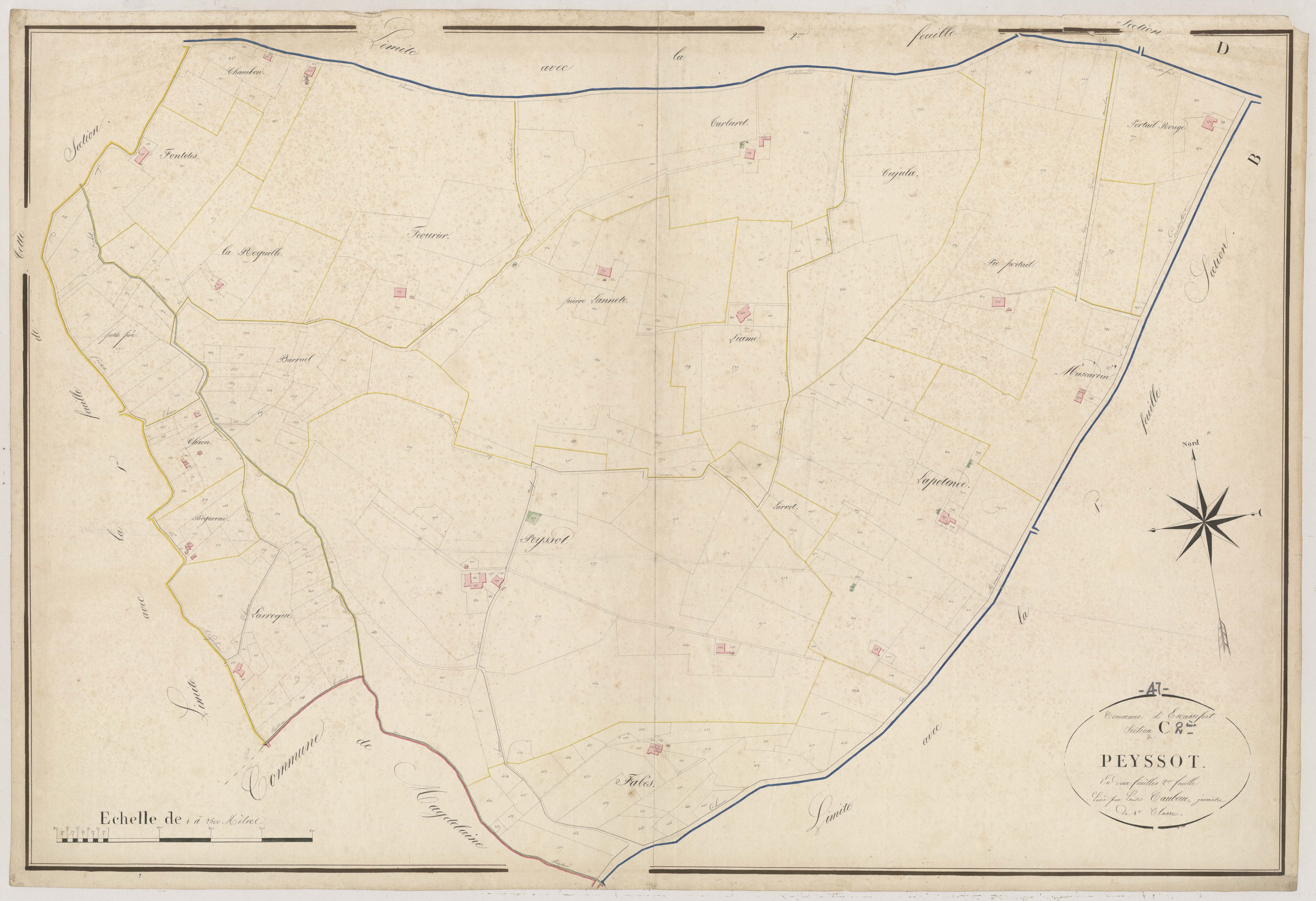 Plan napoléonien, atlas-C2 Peyssot, Escassefort