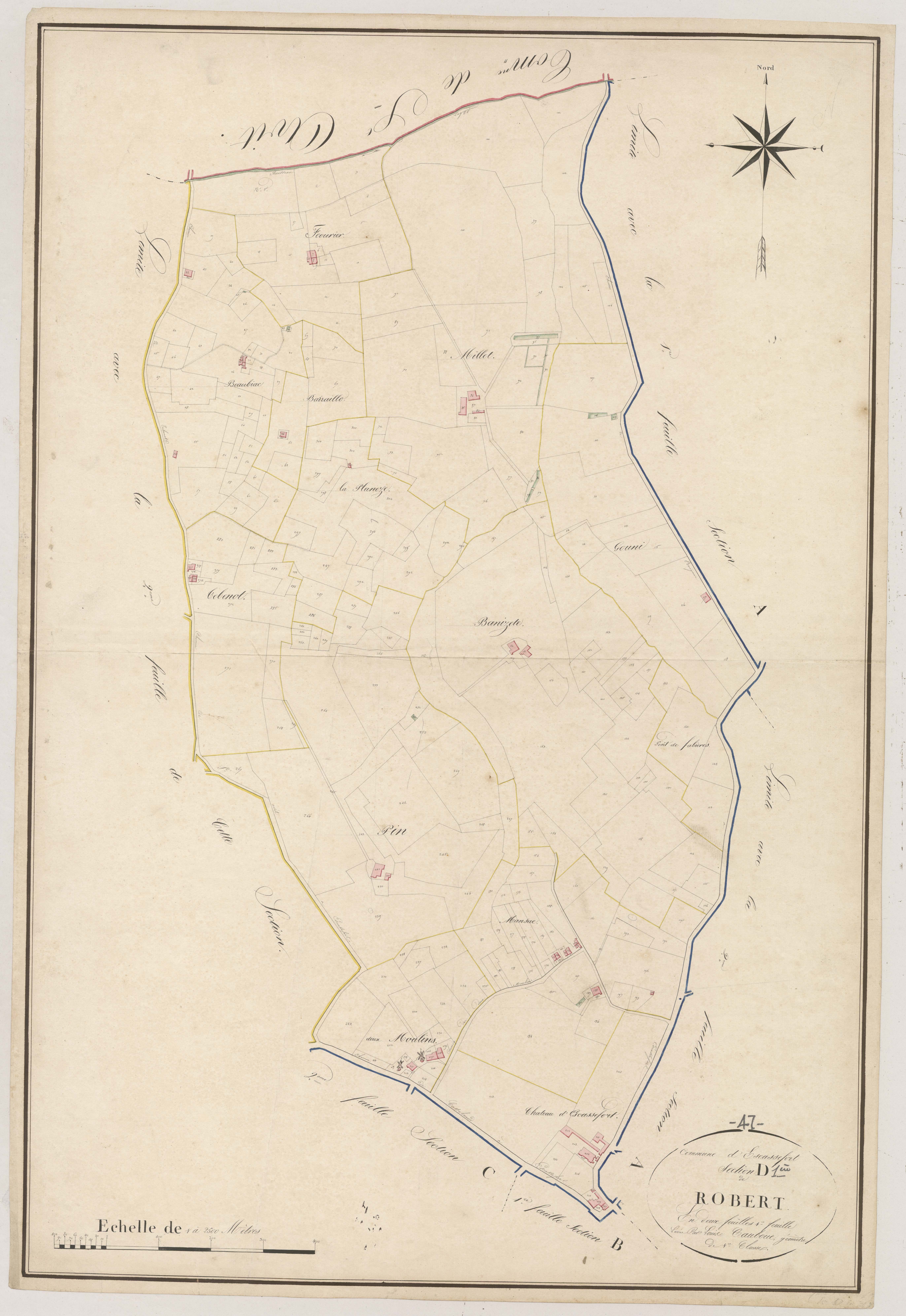 Plan napoléonien, atlas-D1 Robert, Escassefort