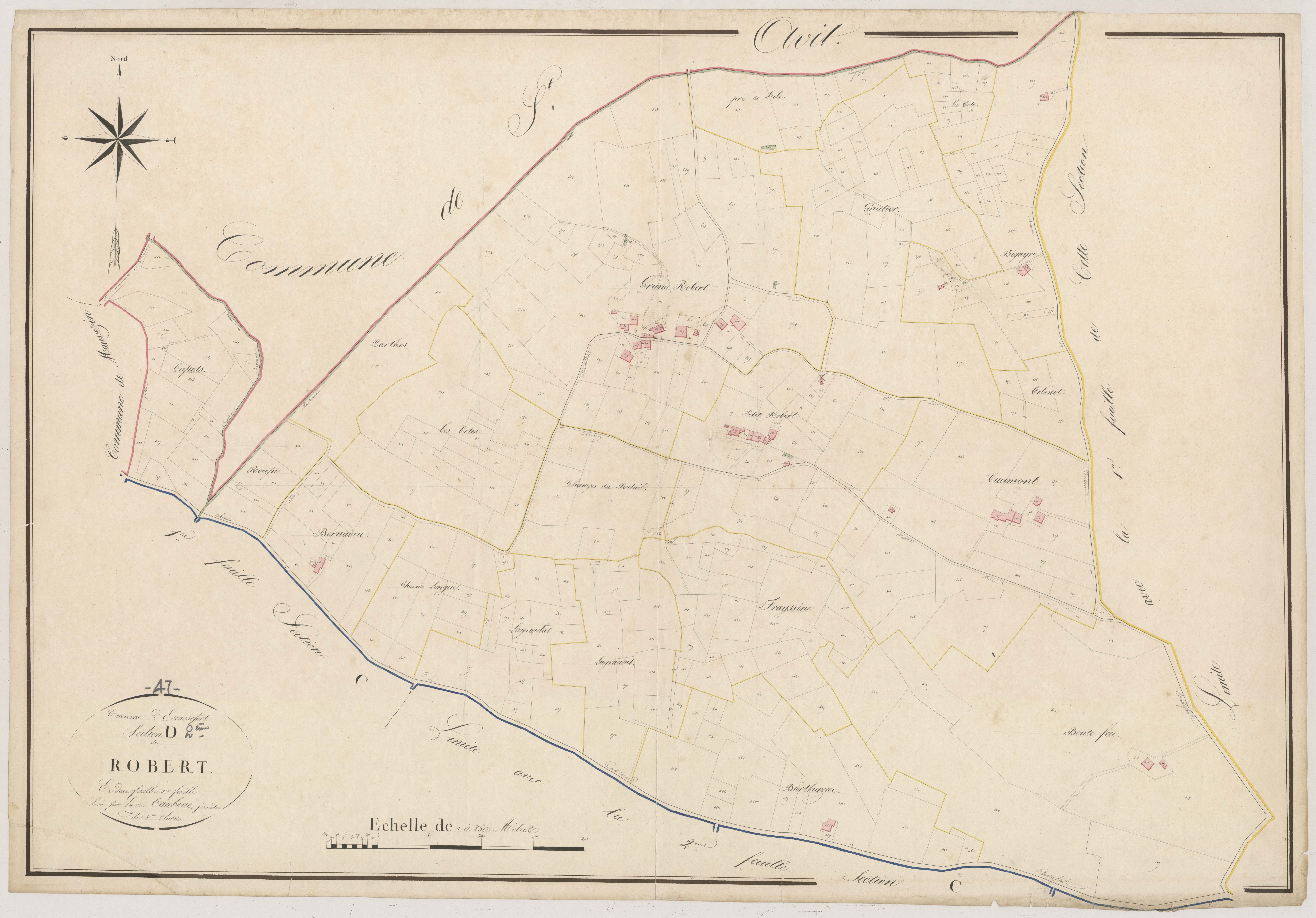 Plan napoléonien, atlas-D2 Robert, Escassefort