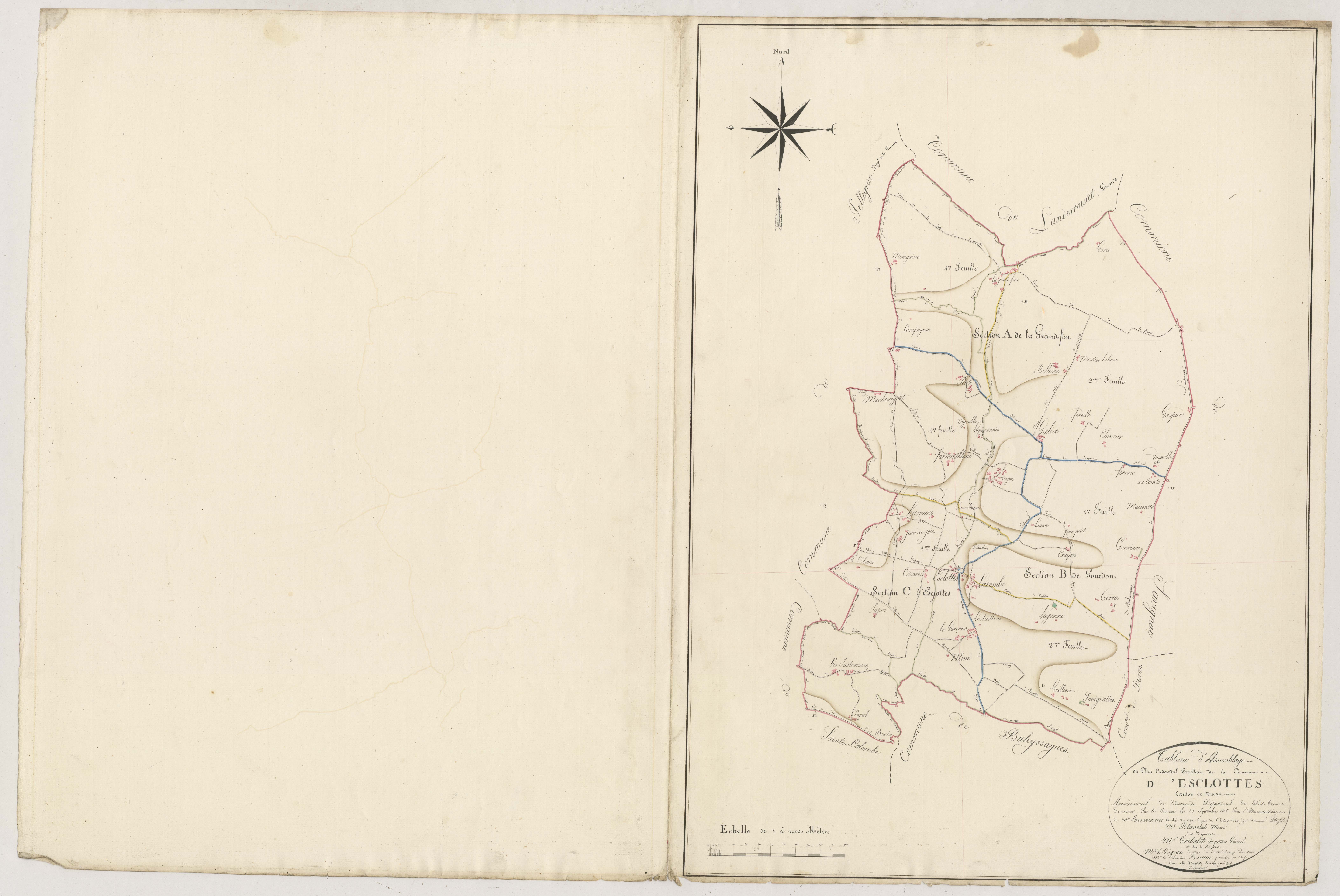 Plan napoléonien, atlas-TA, Esclottes